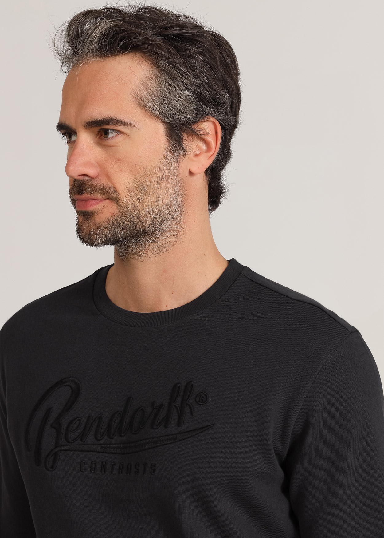 Sweatshirt básica Preto