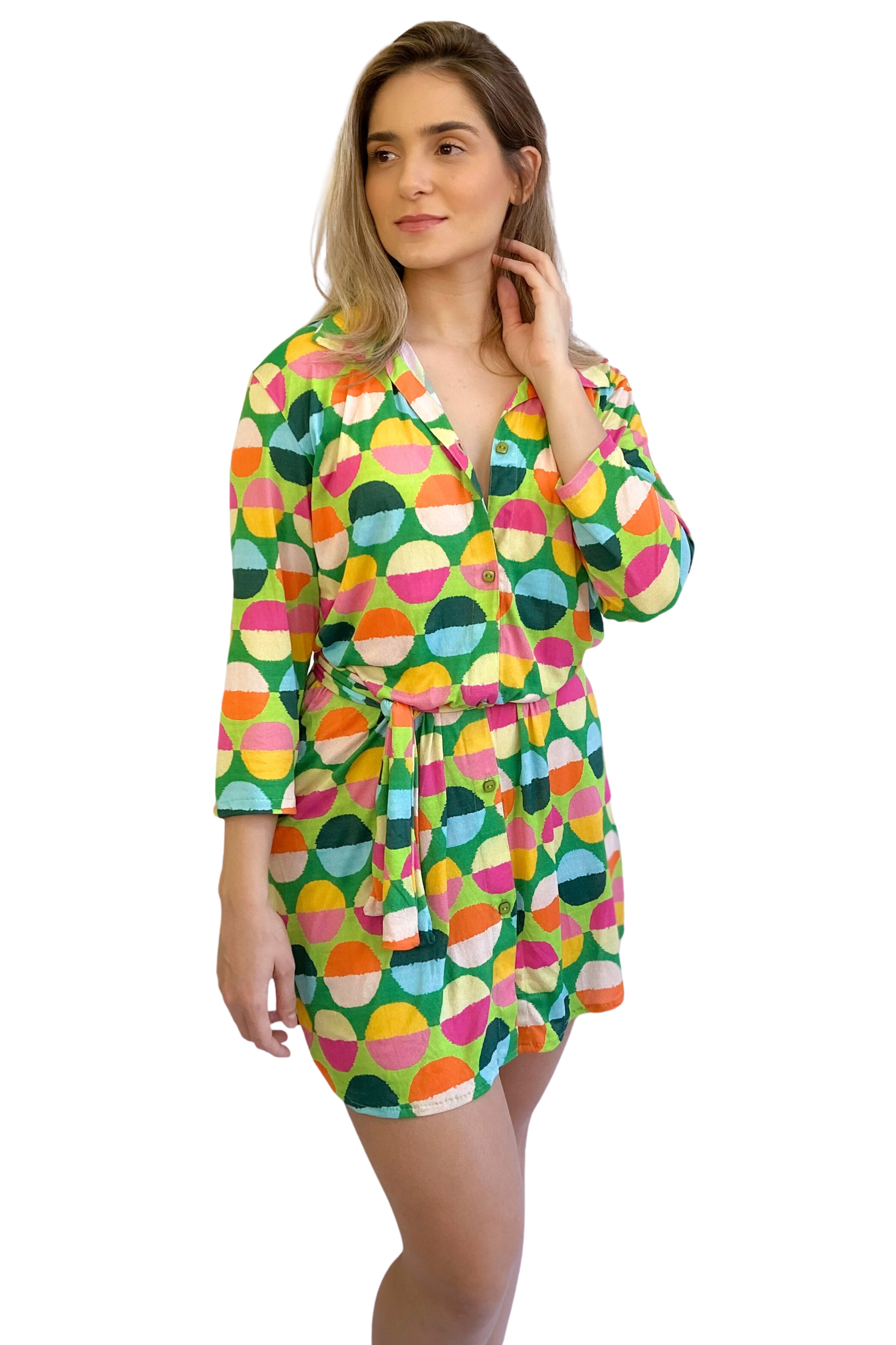 Vestido-Camisa Garden City Chemise Verde