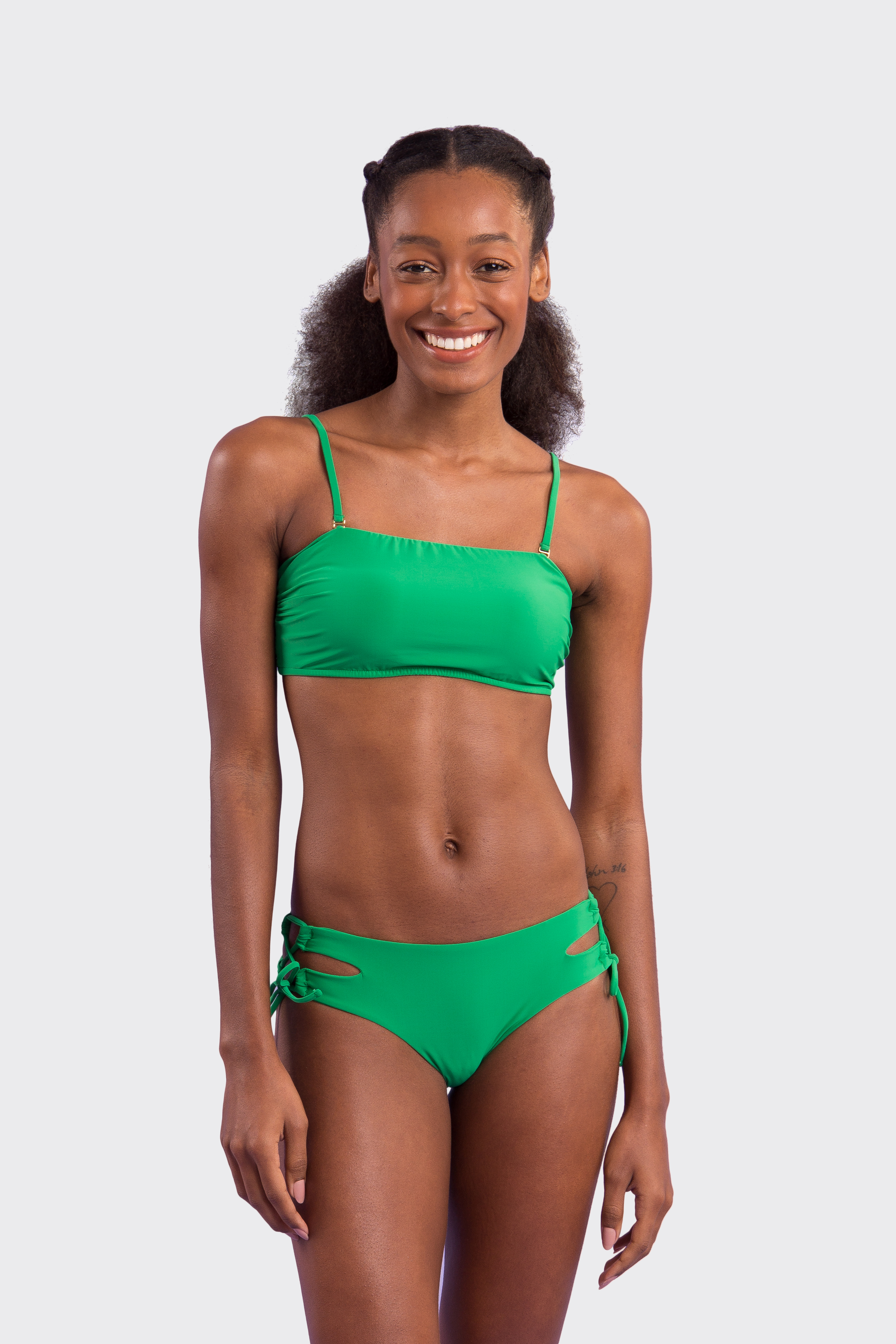 Top Biquini Tambourine Bandeau-Reto Verde