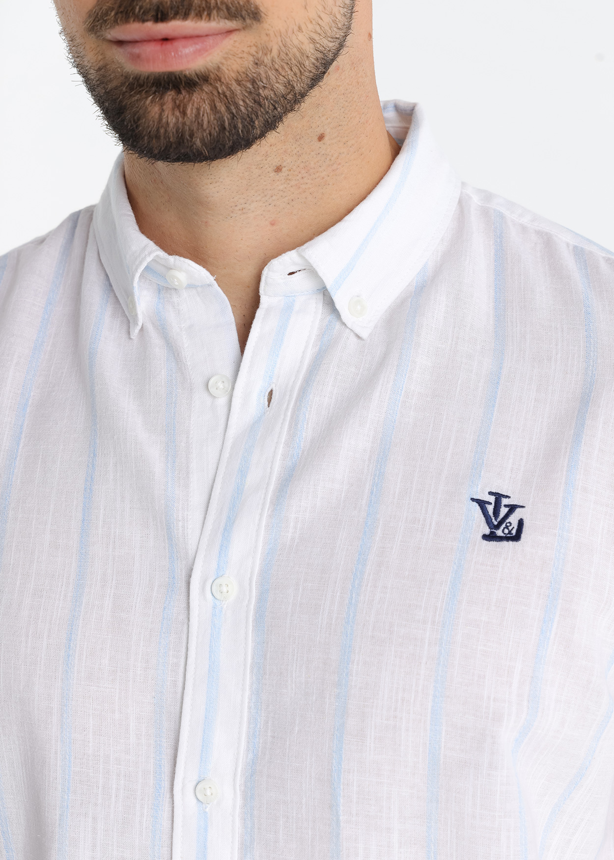 Camisa de manga comprida Homem Azul