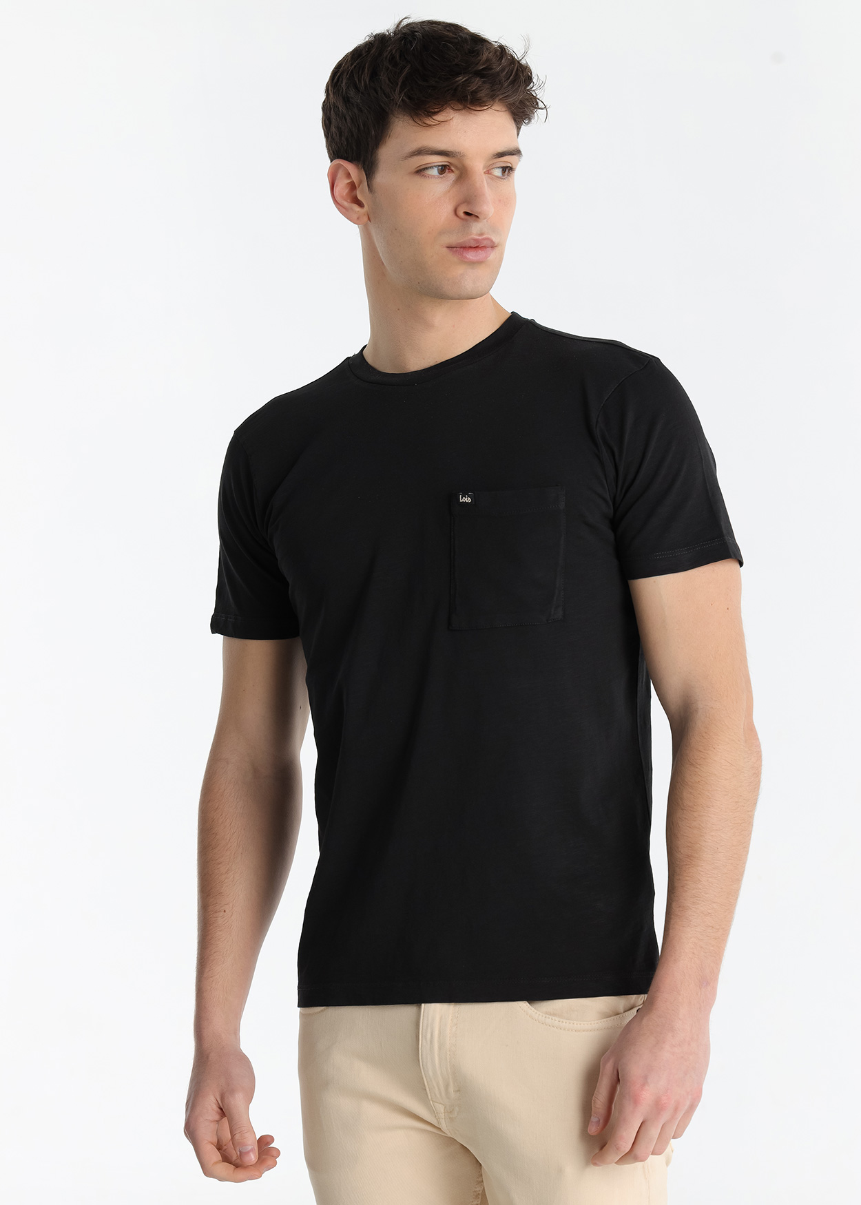 T-Shirt básica Homem Preto