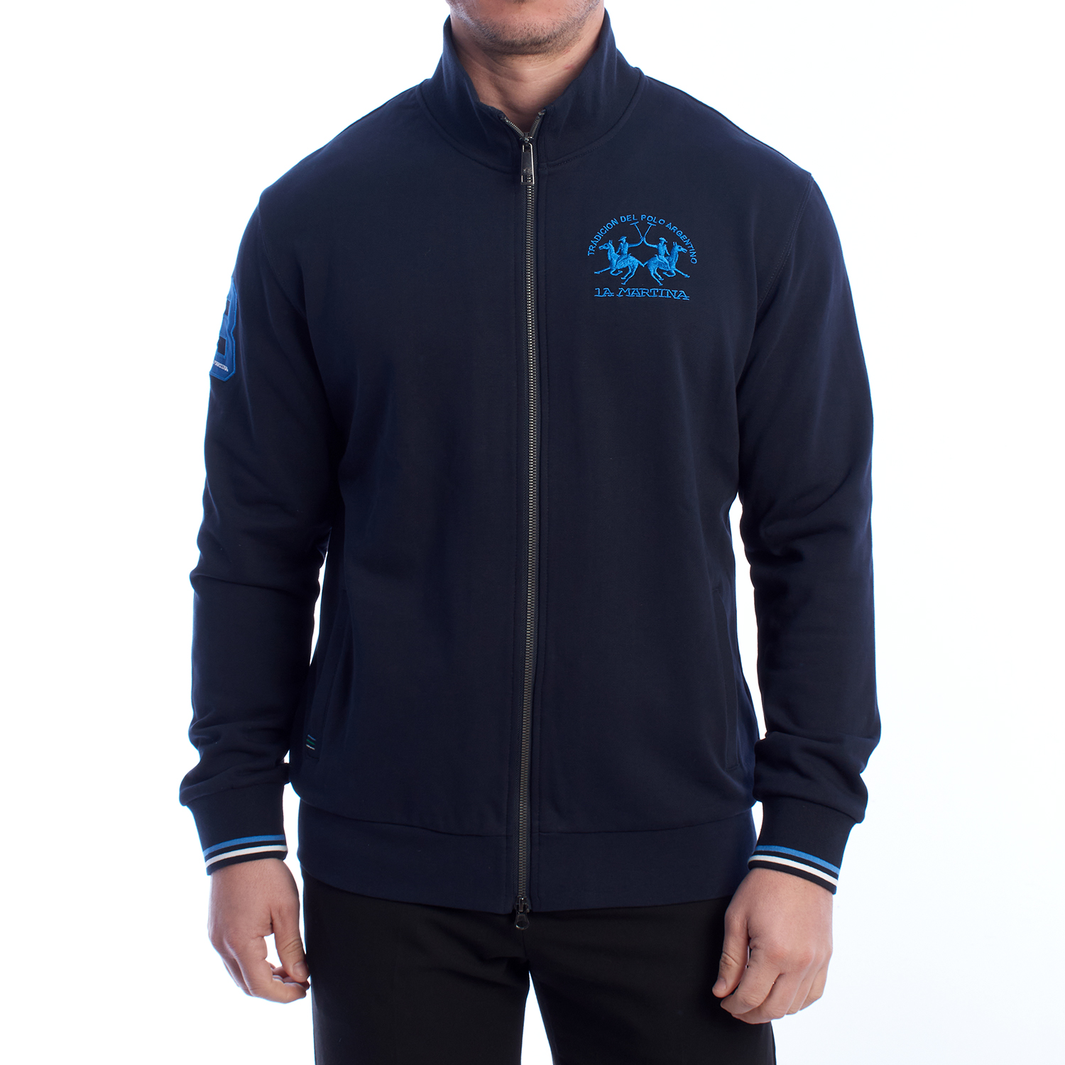 Sweatshit Homem Regular Fit com Fecho Azul