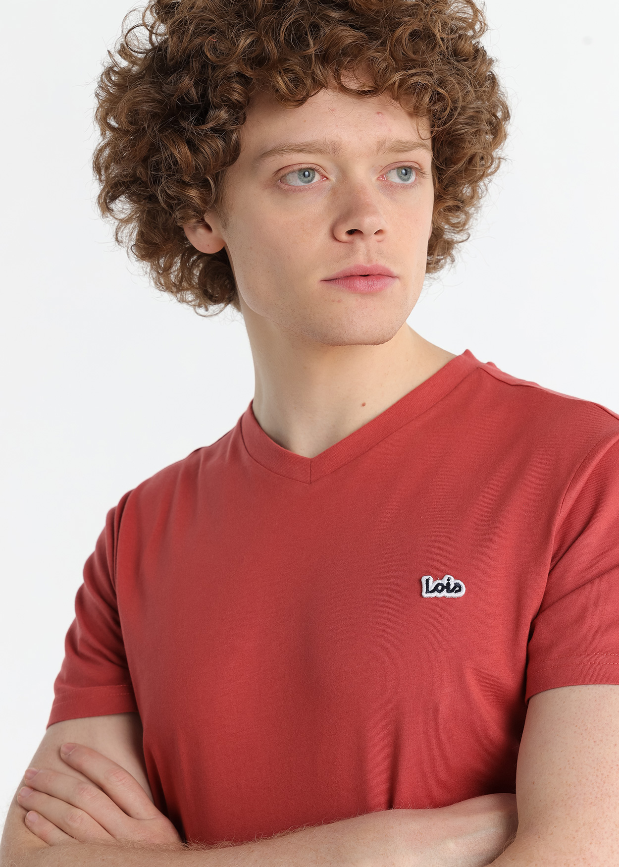 T-Shirt básica Homem Vermelho