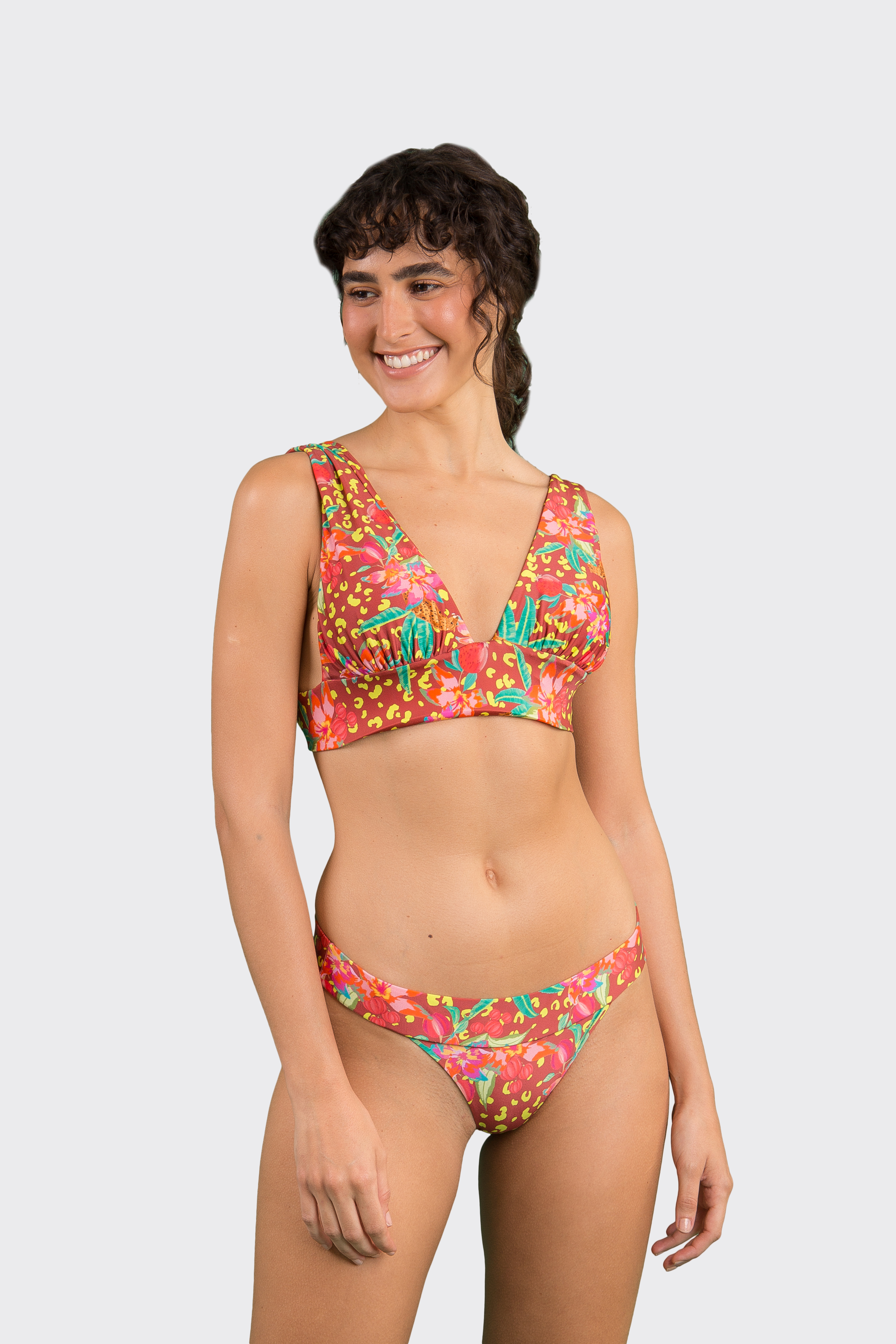 Cuecas Biquini Tropics Essential-Cos Castanho