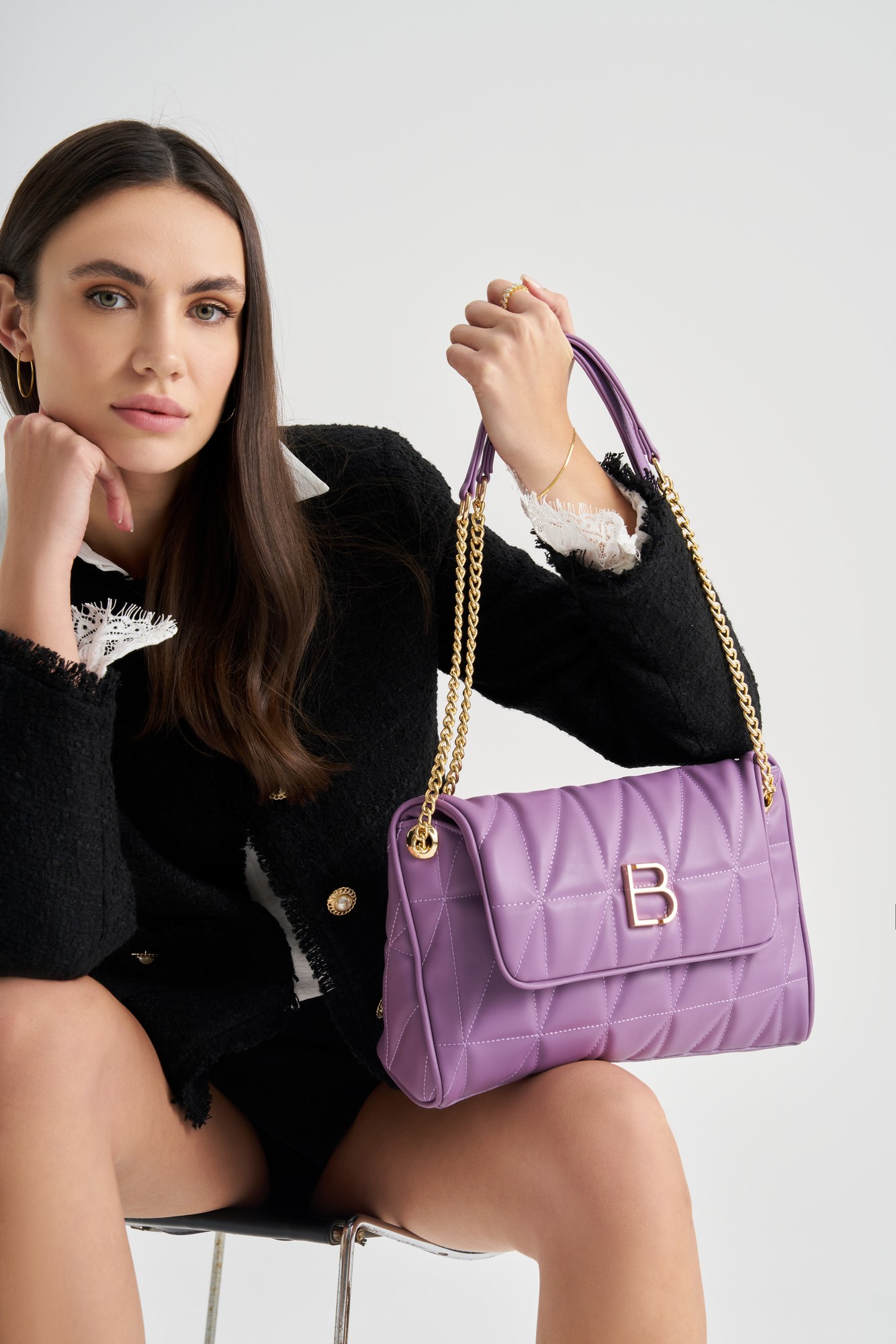 Mala de Ombro Lilás