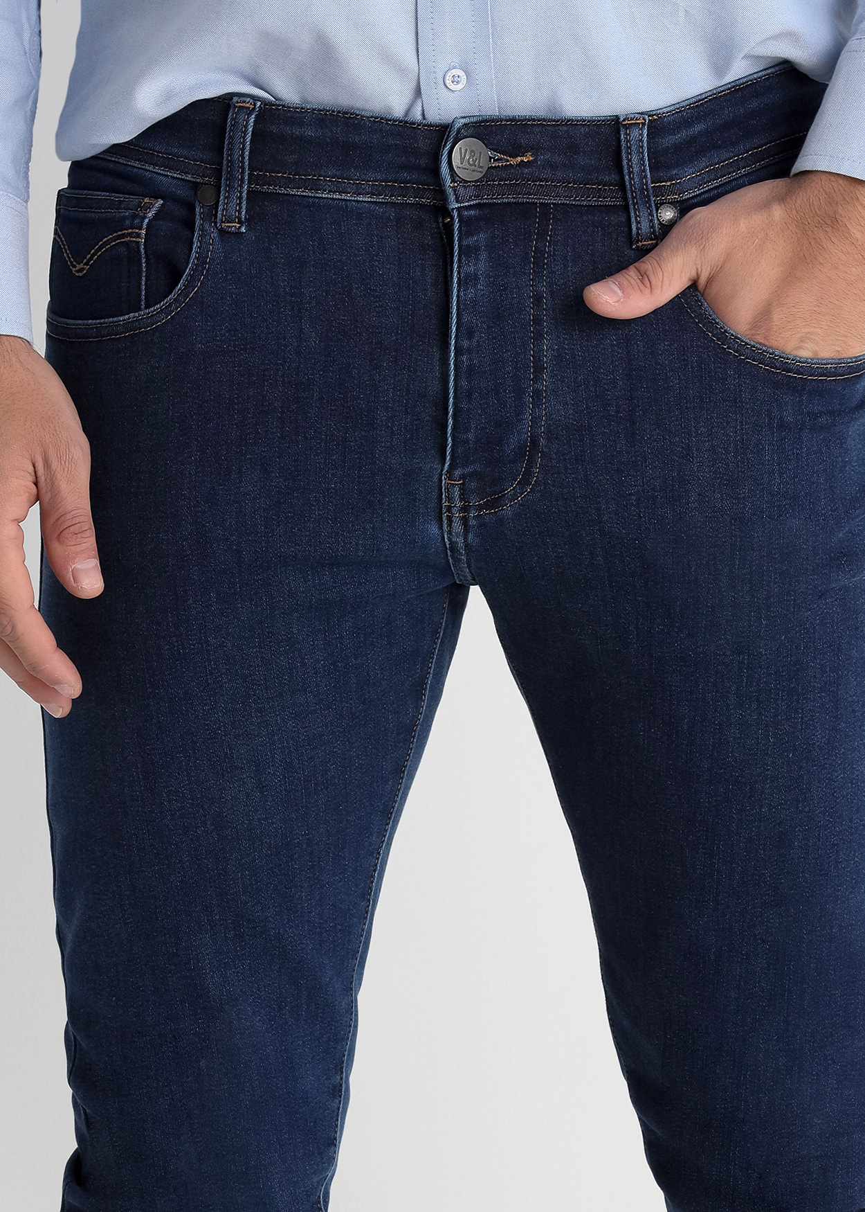 Calças de Ganga Slim Homem Azul