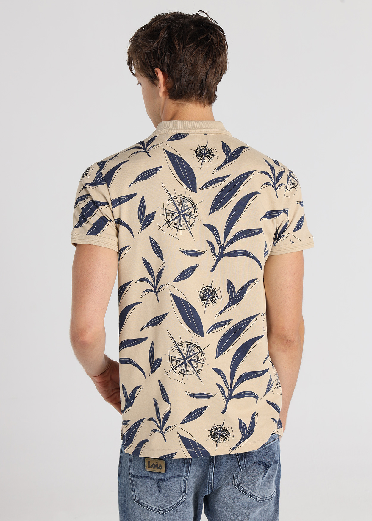 Pólo Estampado Homem Multicolorido