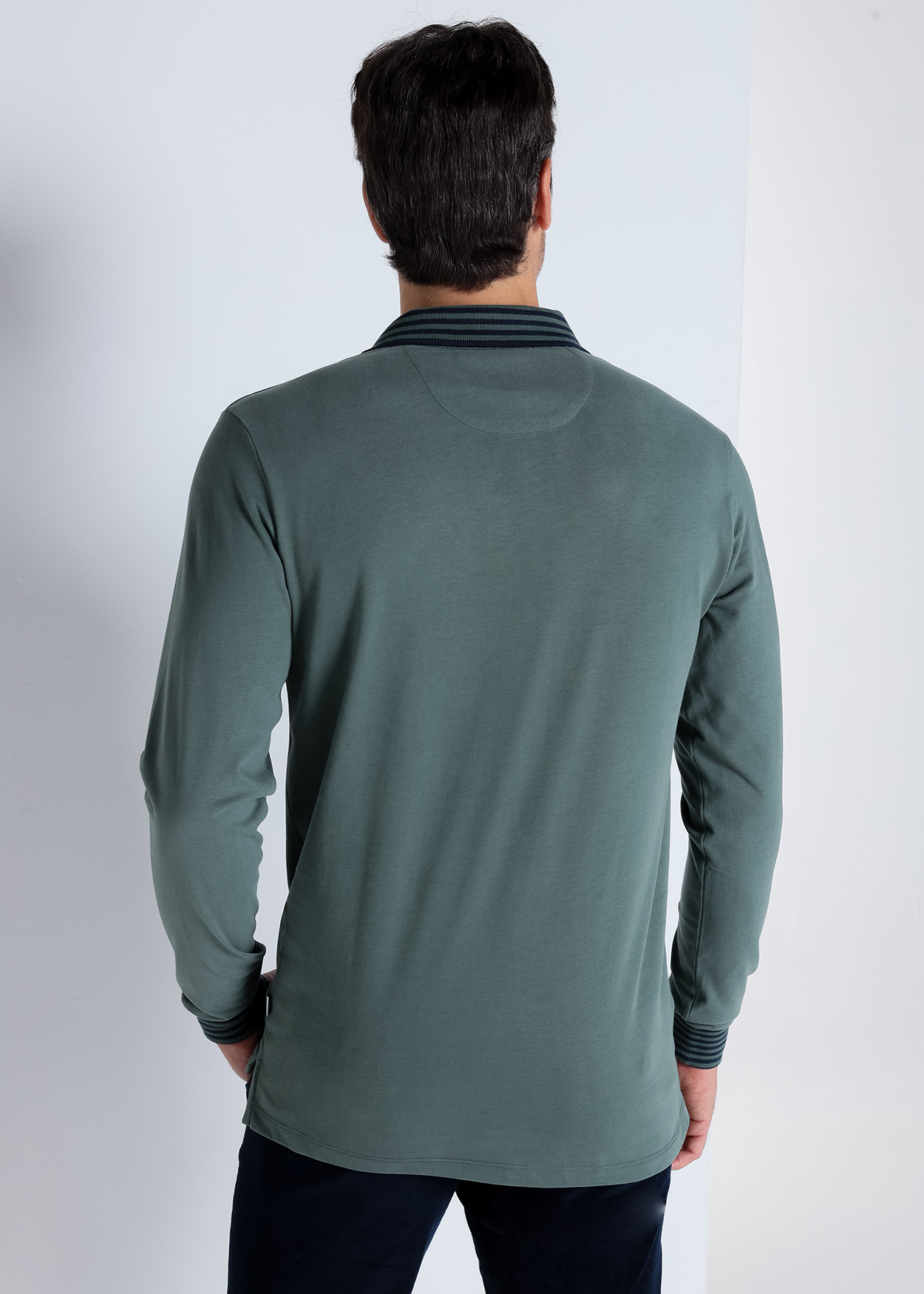 Pólo de manga comprida Verde