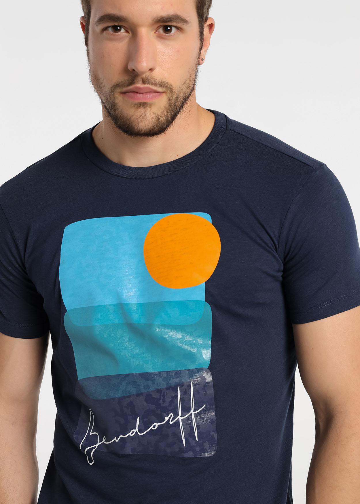 T-Shirt abstrata Azul