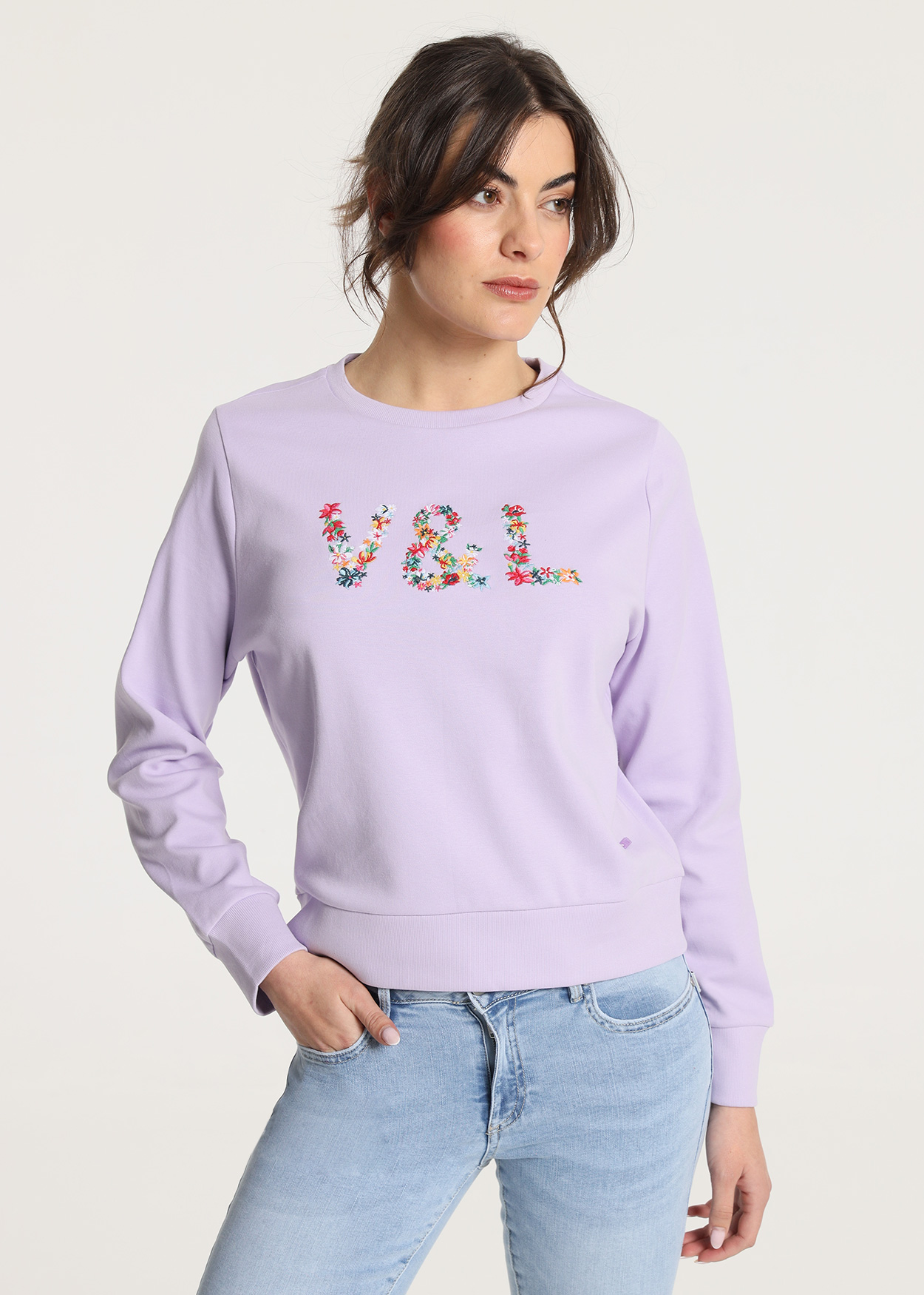 Sweatshirt Senhora Lilás