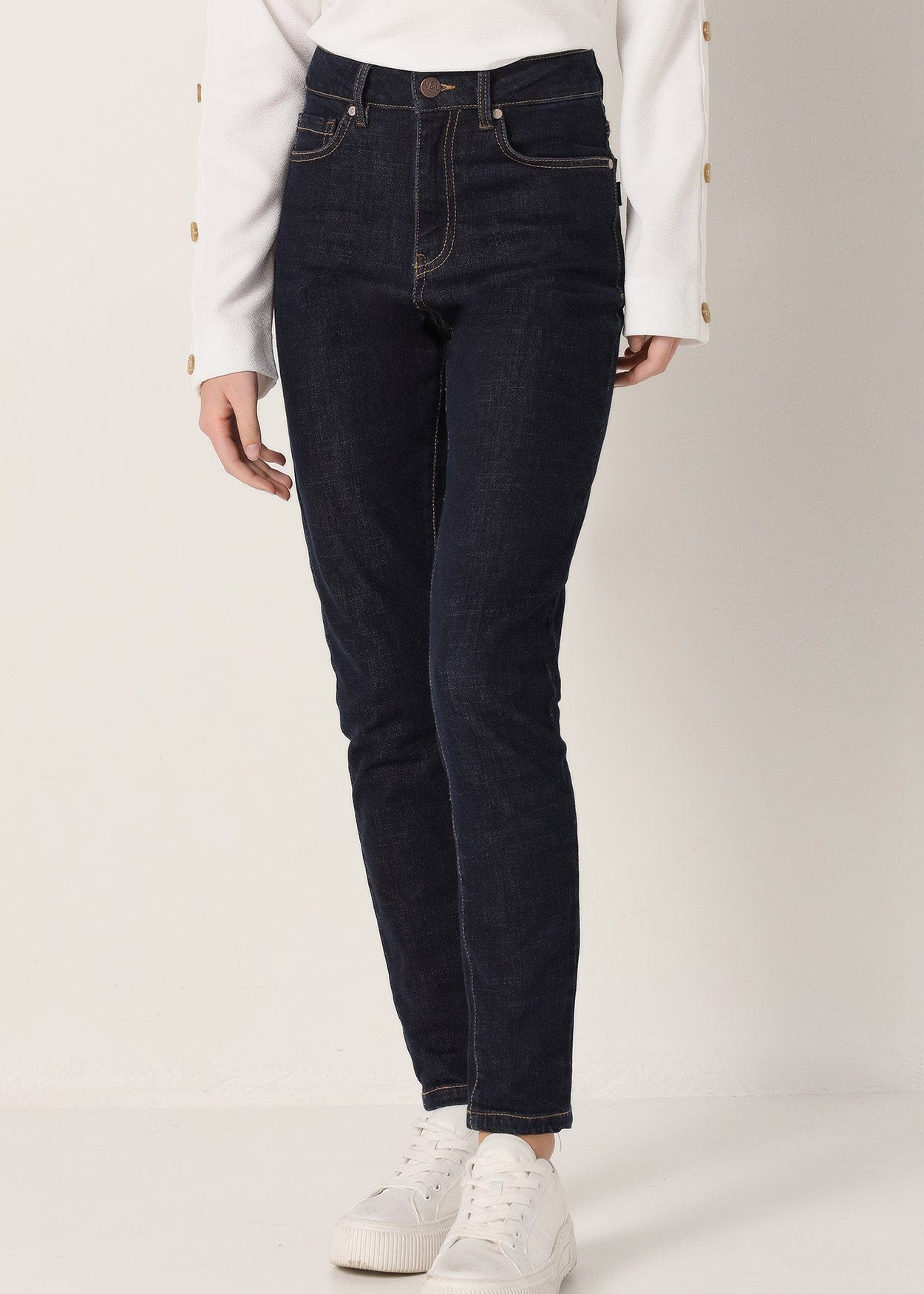 Calças de Ganga Skinny Senhora Azul