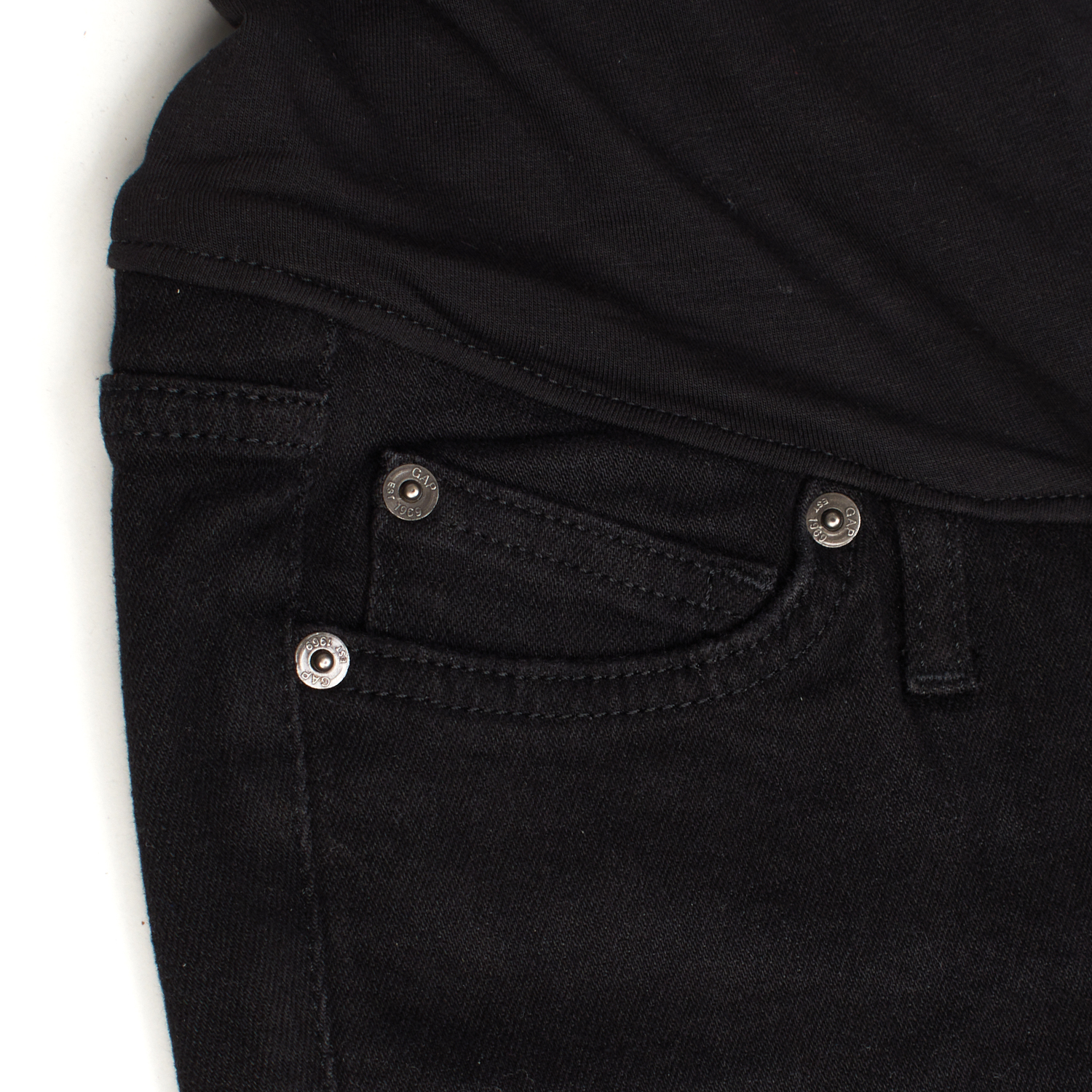 Calças de Ganga Skinny de Maternidade Preto