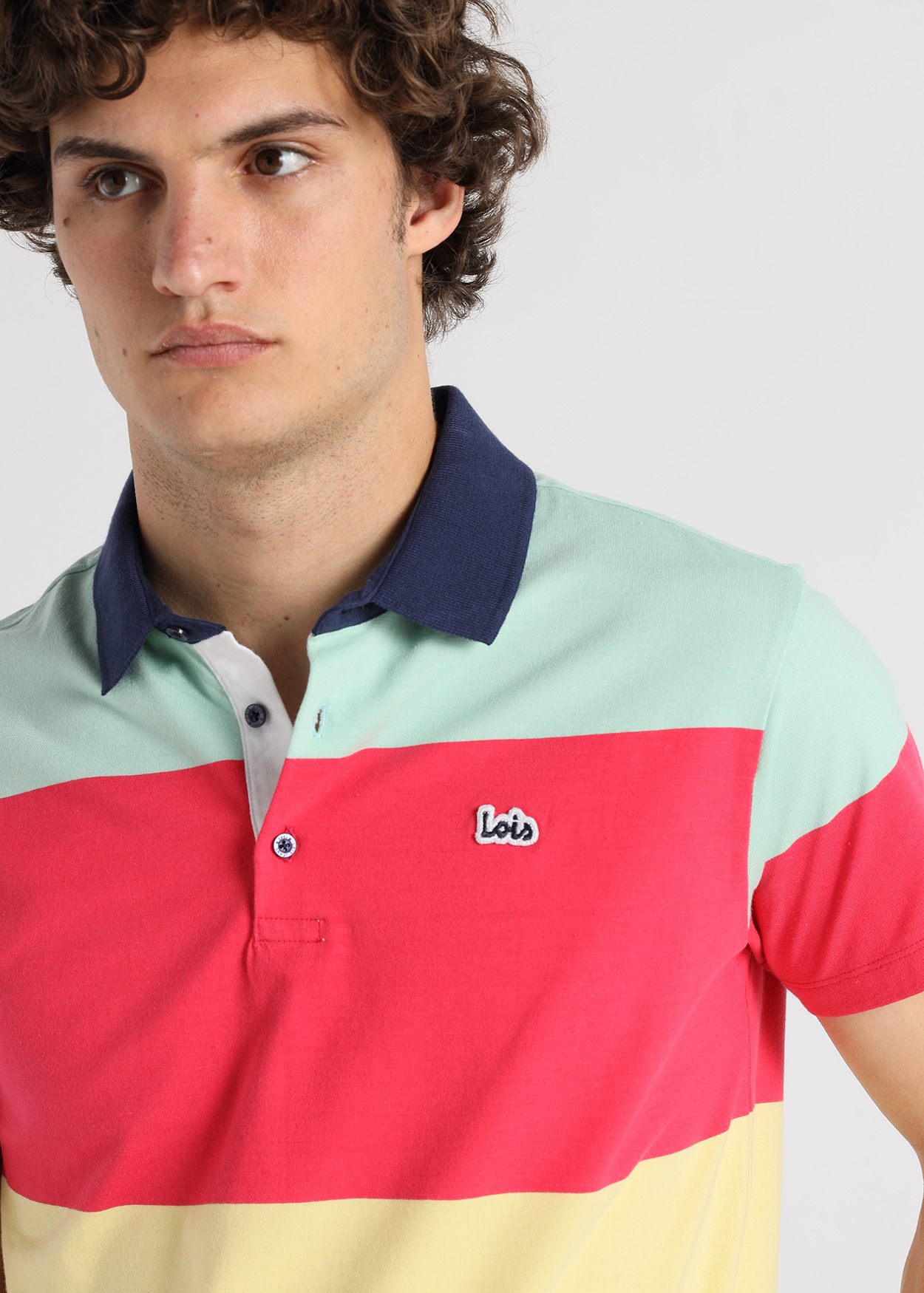 Pólo Riscas Homem Rosa