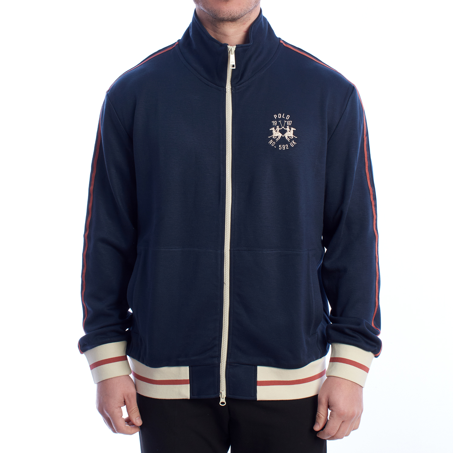 Sweatshirt Homem com Fecho Azul Escuro