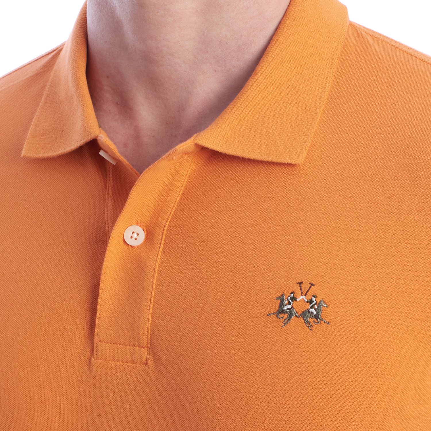 Pólo Homem Slim Fit Laranja