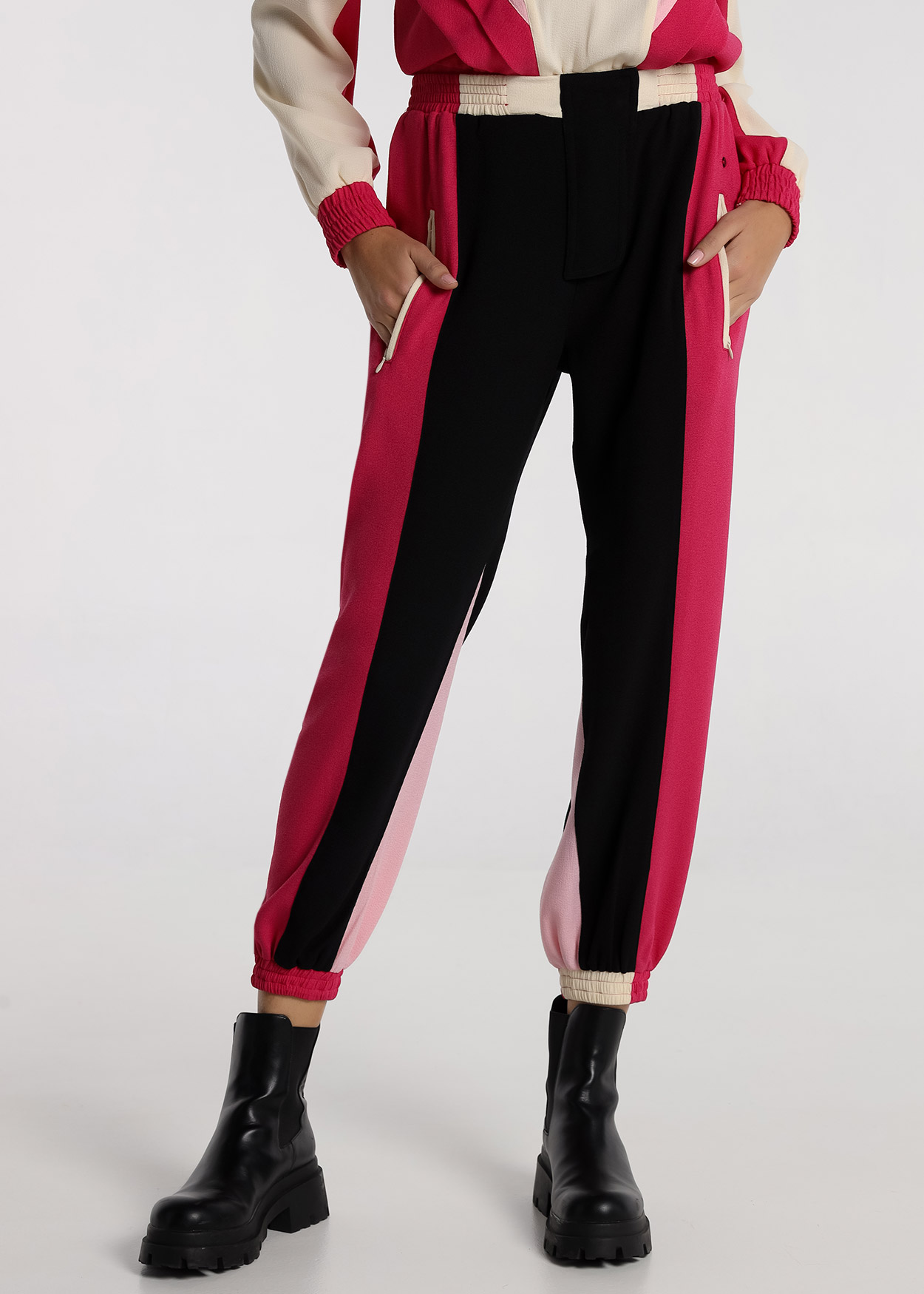 Calças Jogger crazy bloc Senhora Preto