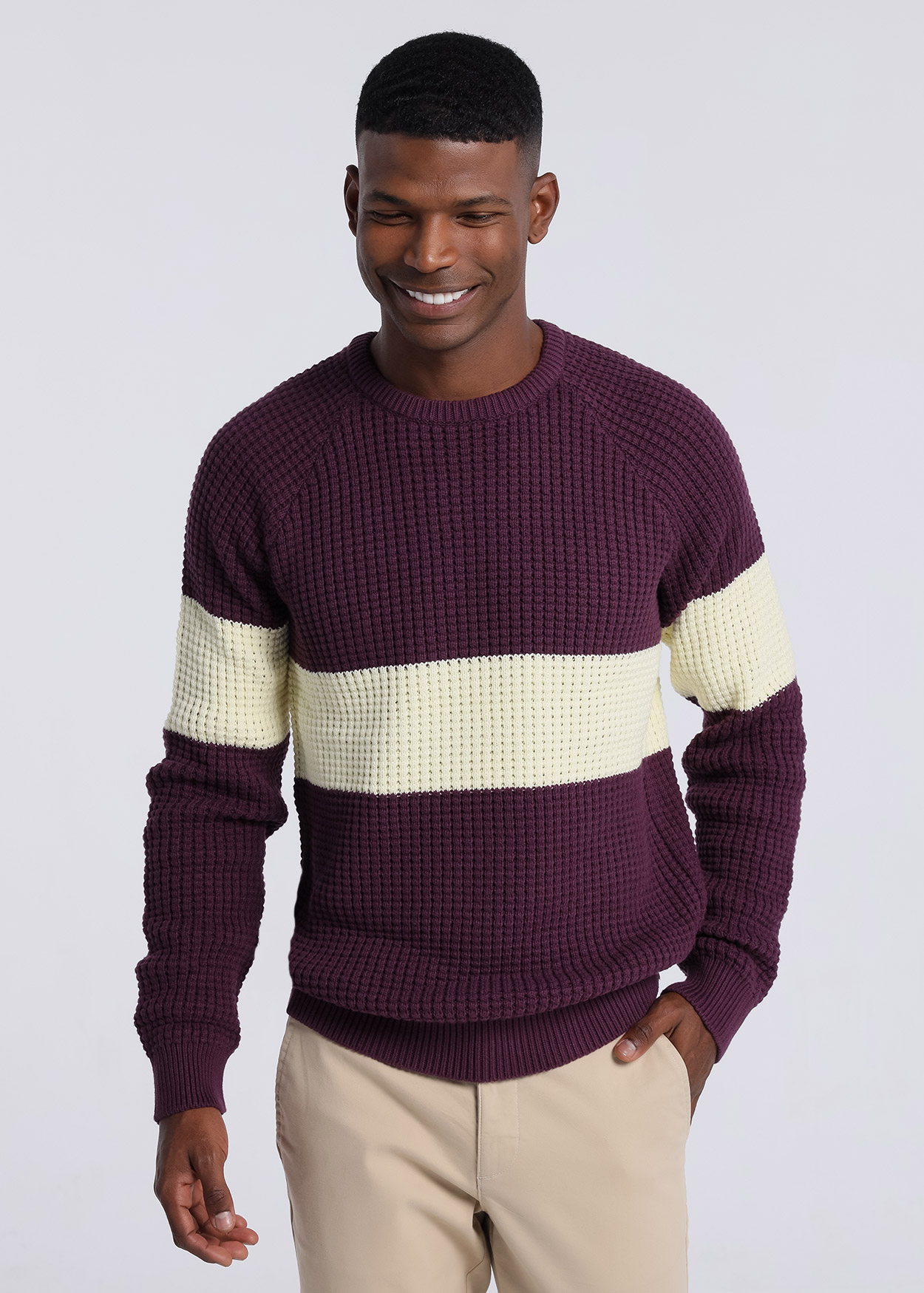 Camisola de gola redonda Vermelho