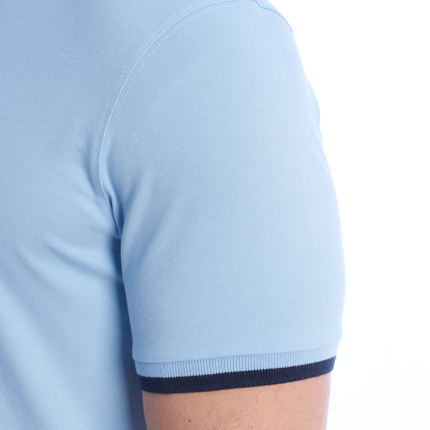 Pólo Homem Slim Fit Azul Claro