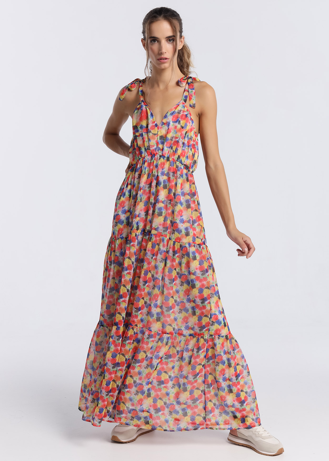 Vestido Midi Senhora Multicolorido