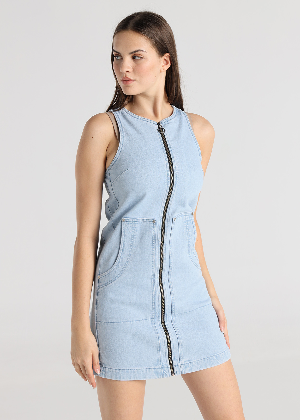 Vestido Curto Senhora Azul