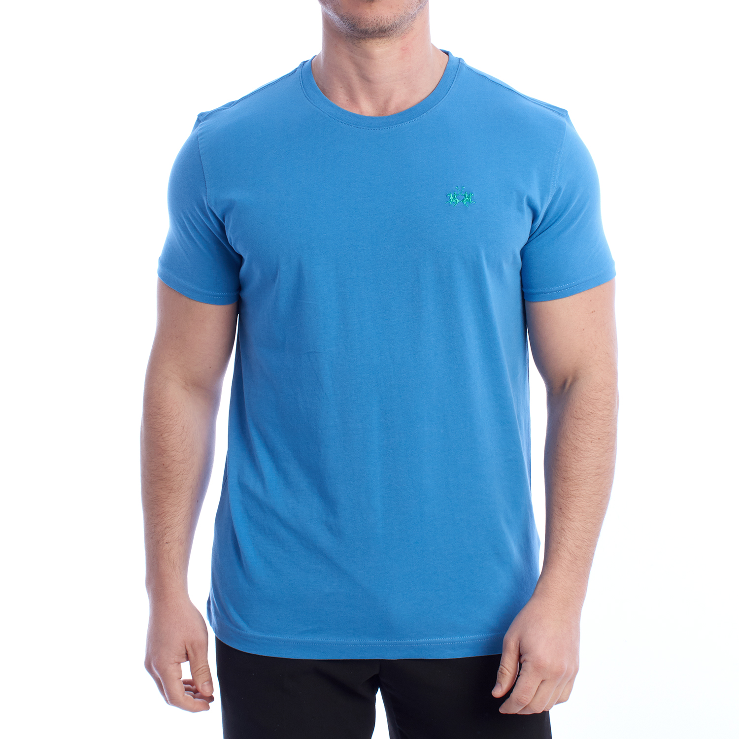 T-Shirt Homem Regular Fit Azul Claro