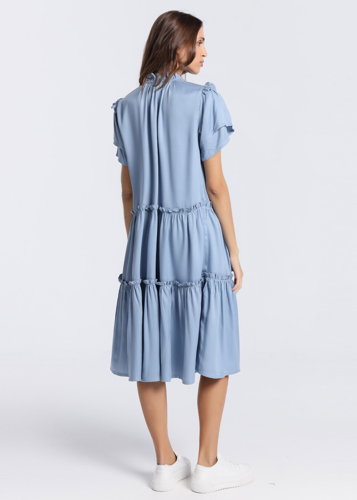 Vestido Midi Senhora Azul