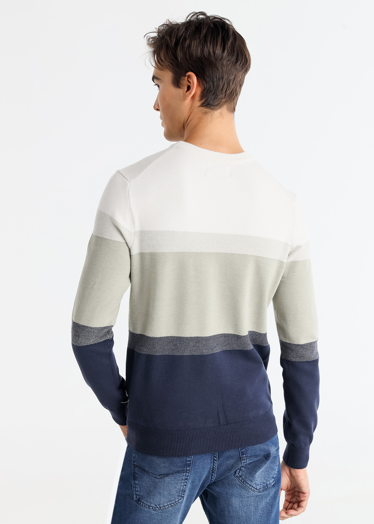 Camisola Riscas Cinzento