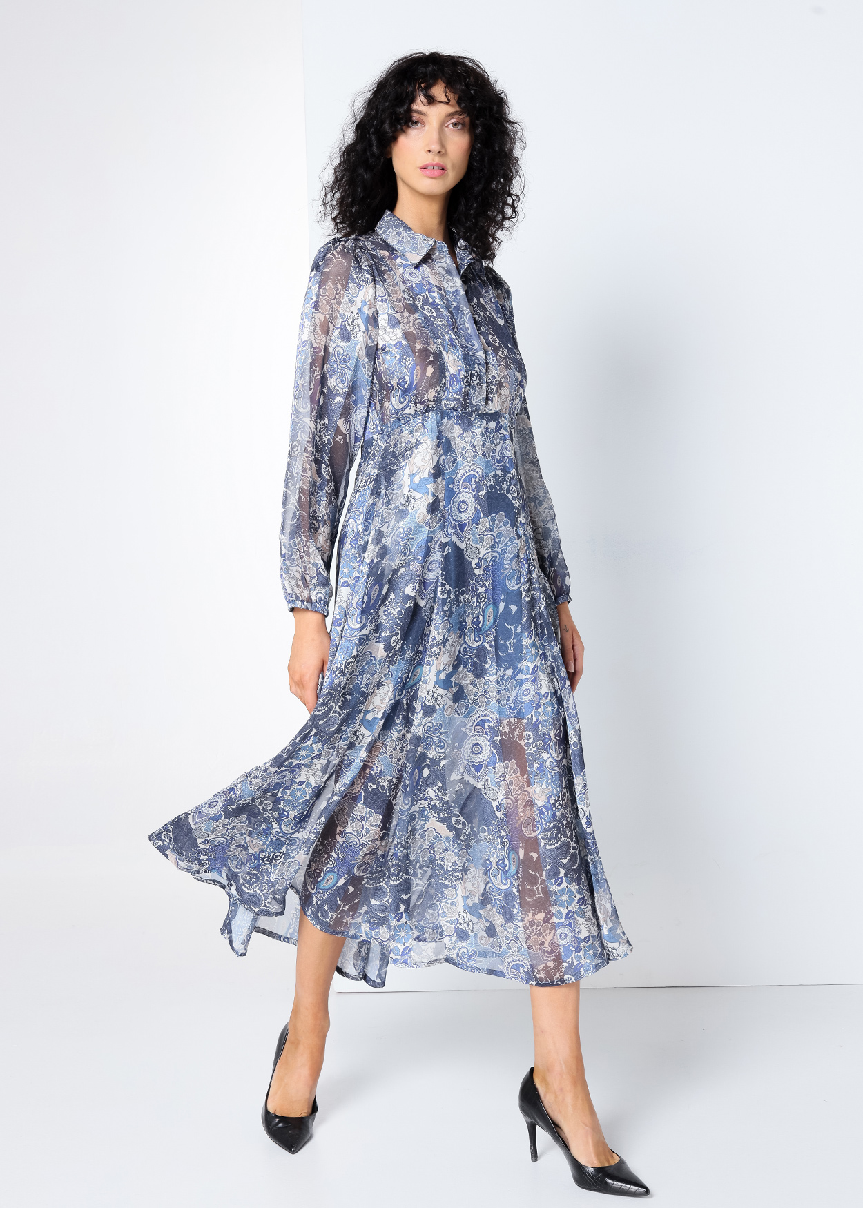 Vestido Midi Senhora Multicolorido