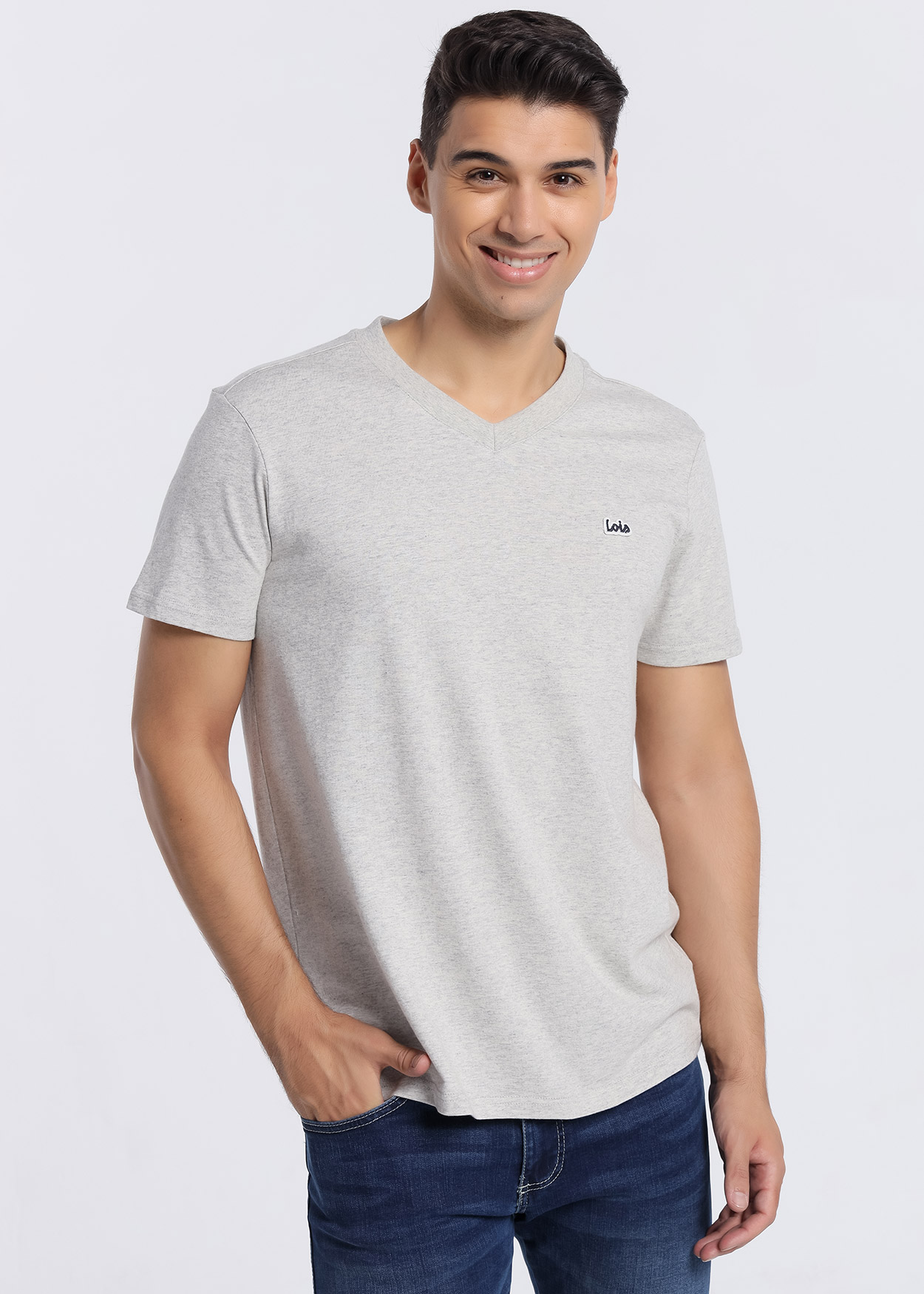 T-Shirt Homem Cinzento