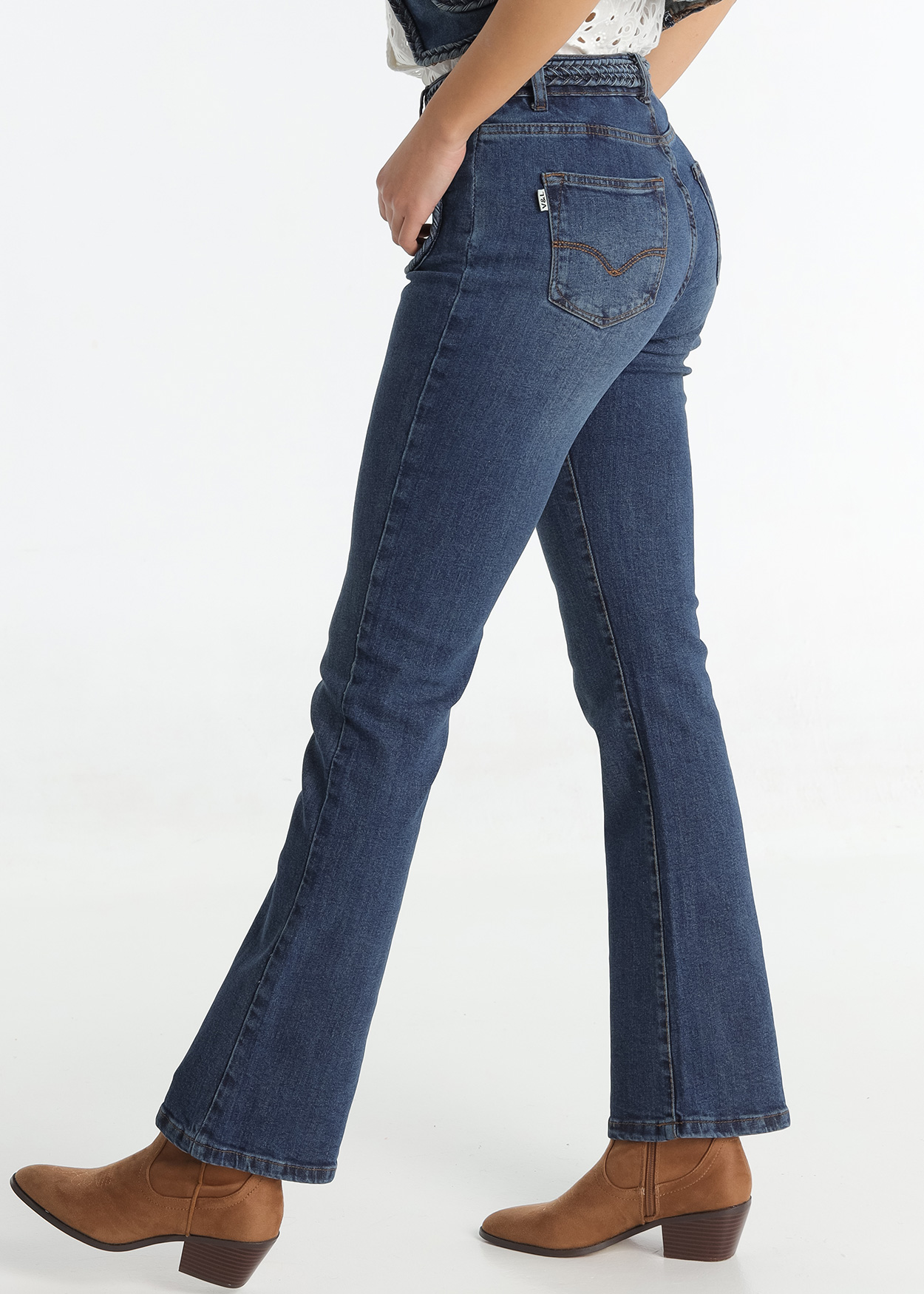 Calças de Ganga Senhora Azul