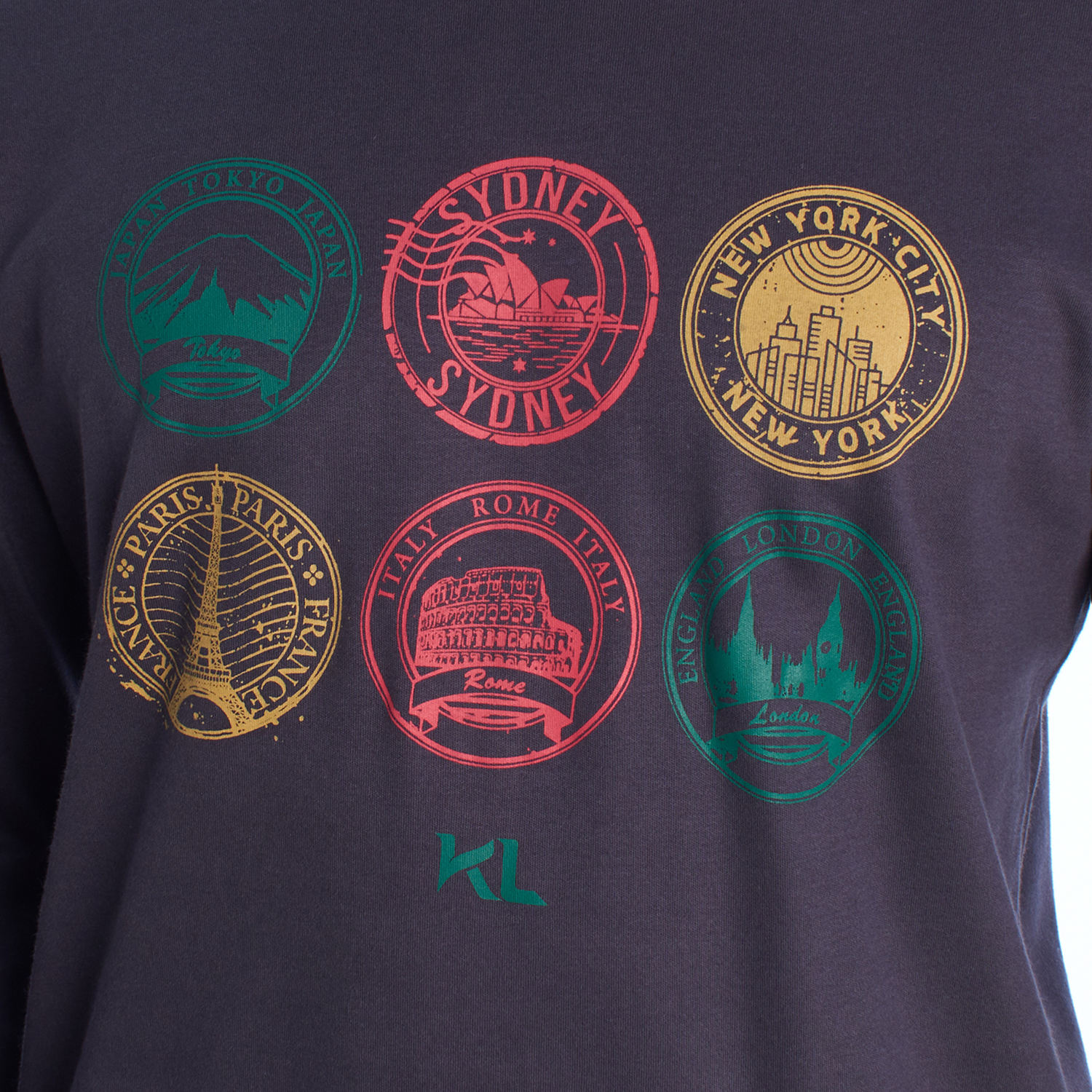 Pijama de Manga Comprida Azul-Verde