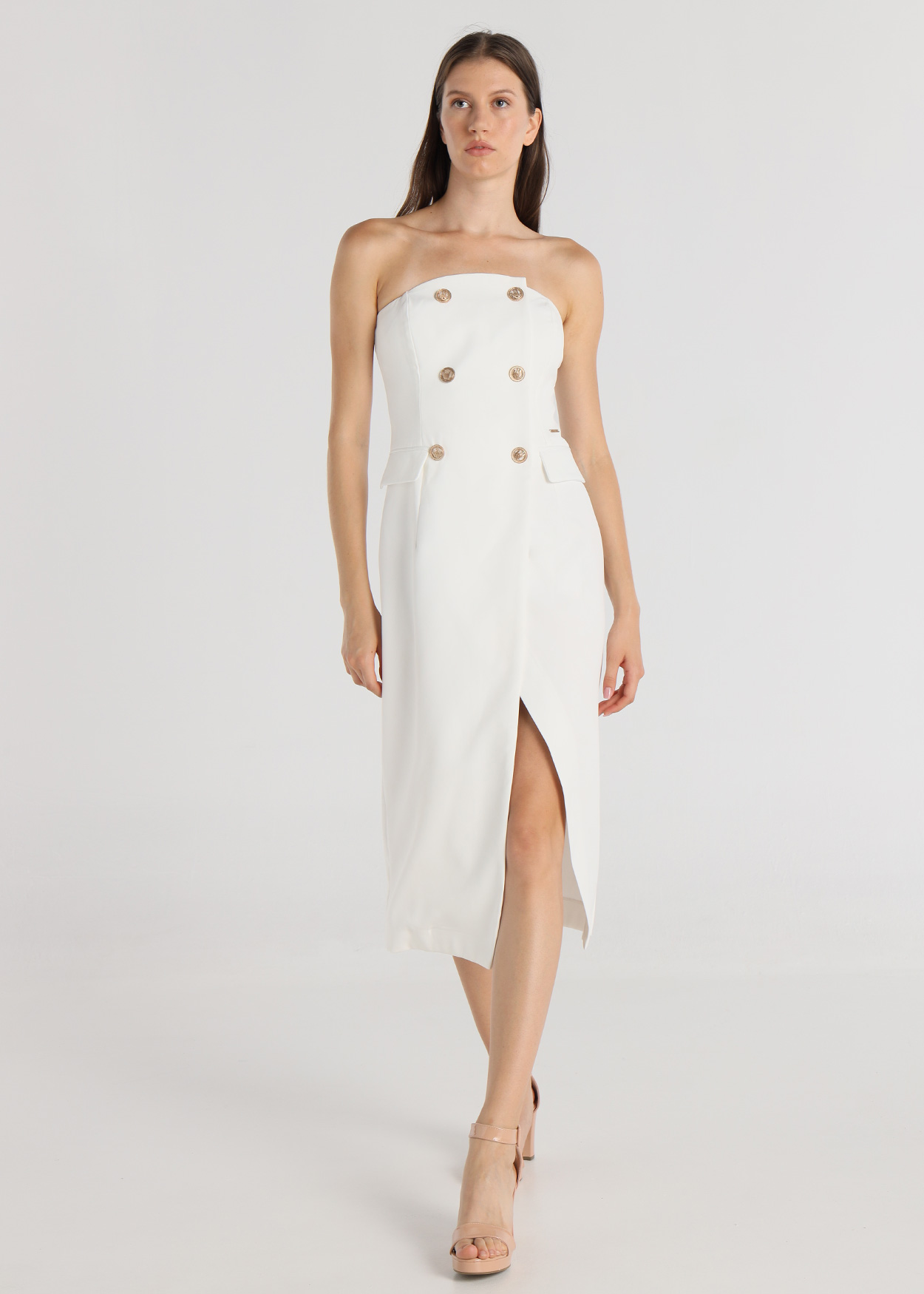 Vestido Marinheiro Senhora Bege