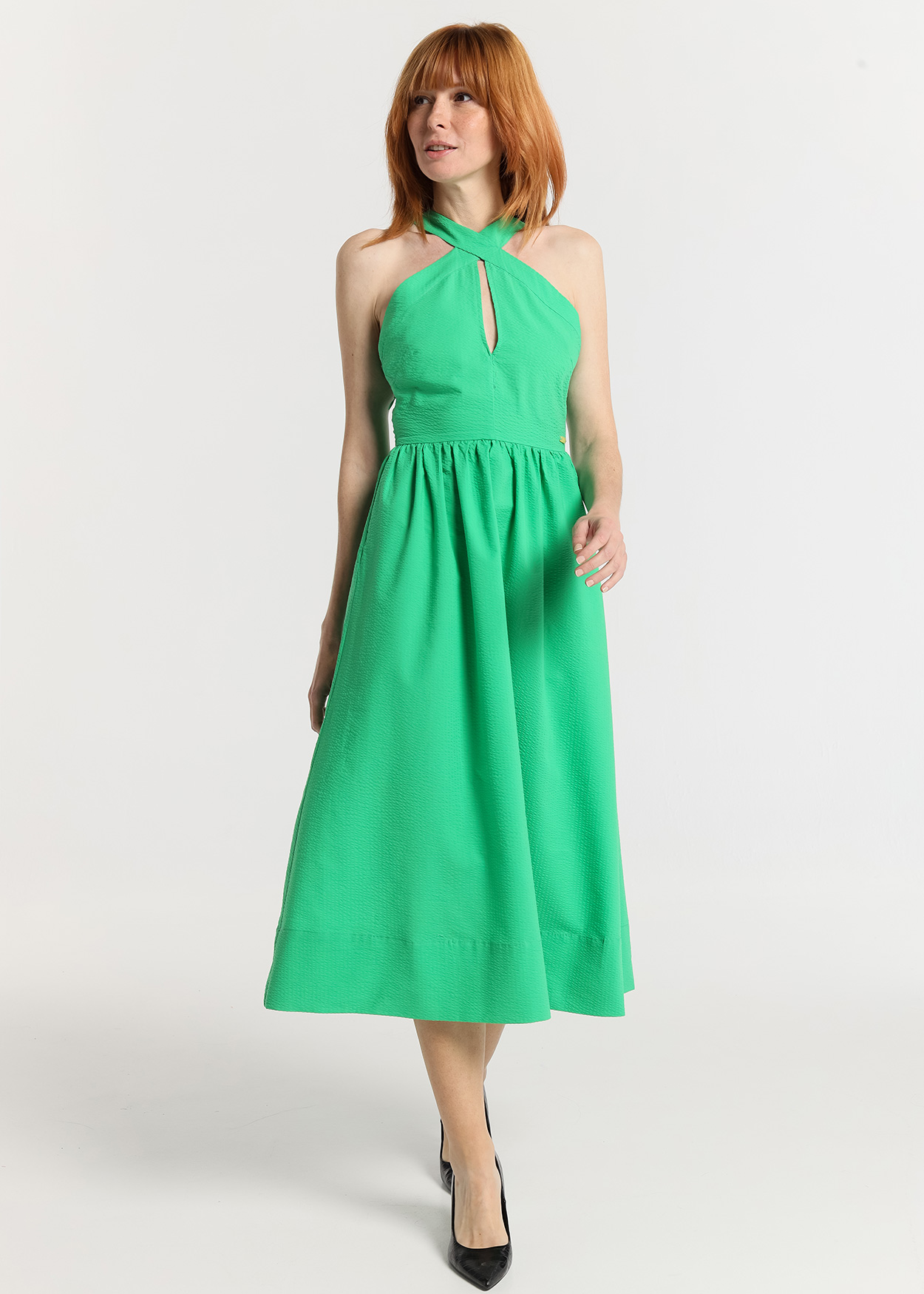 Vestido Midi Senhora Verde