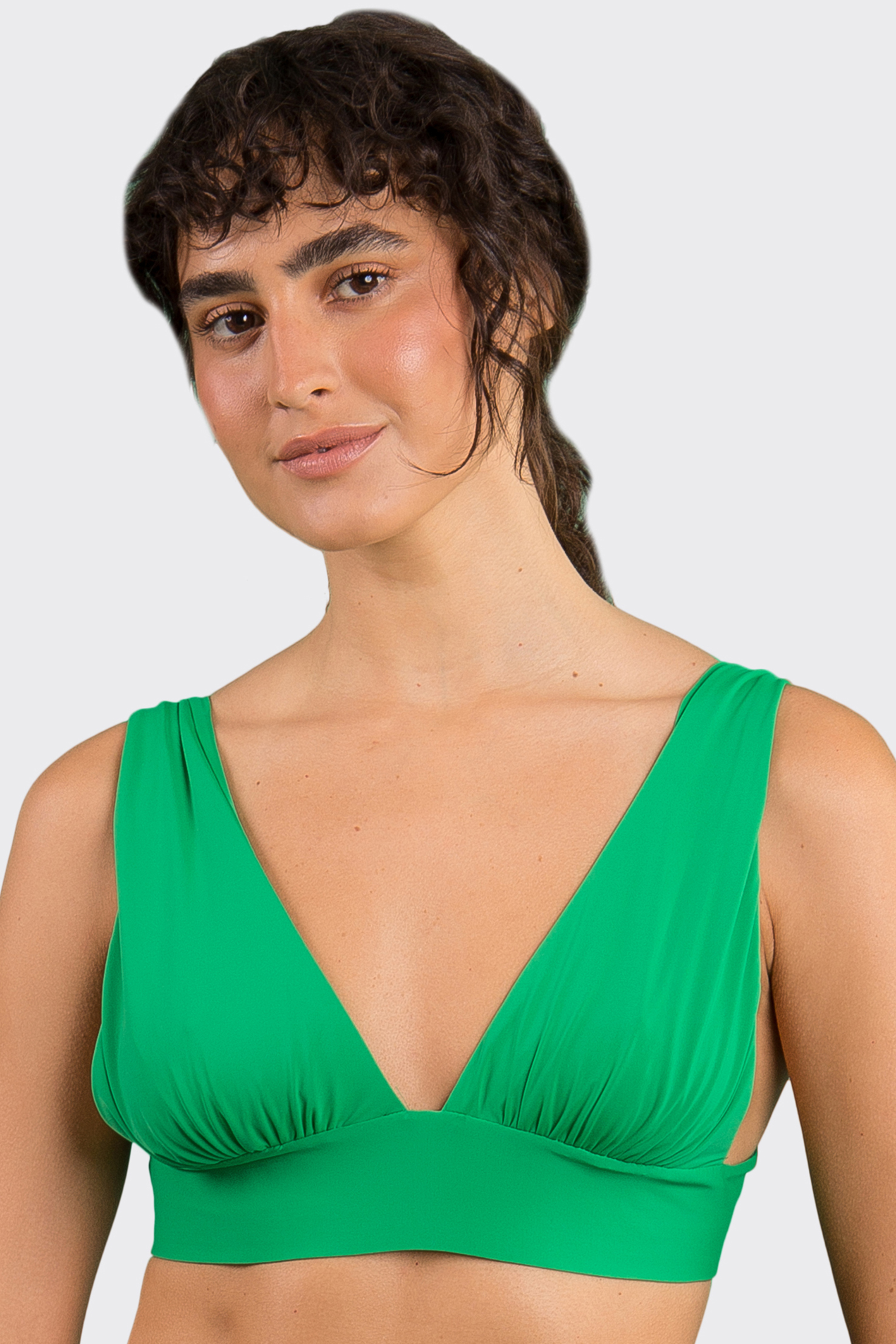 Top Biquini Tambourine Halter-Marina Verde