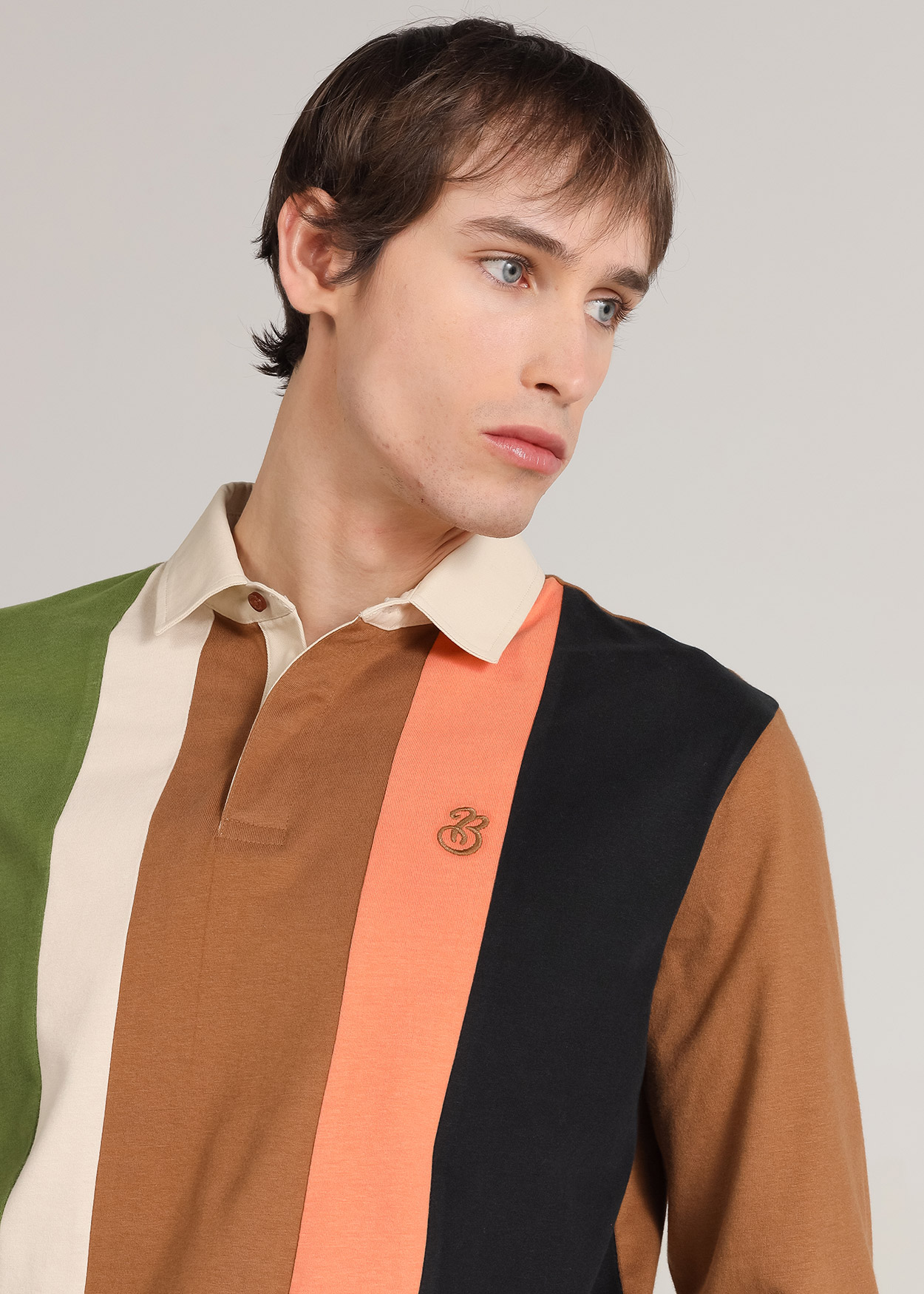 Pólo de Manga Comprida Castanho