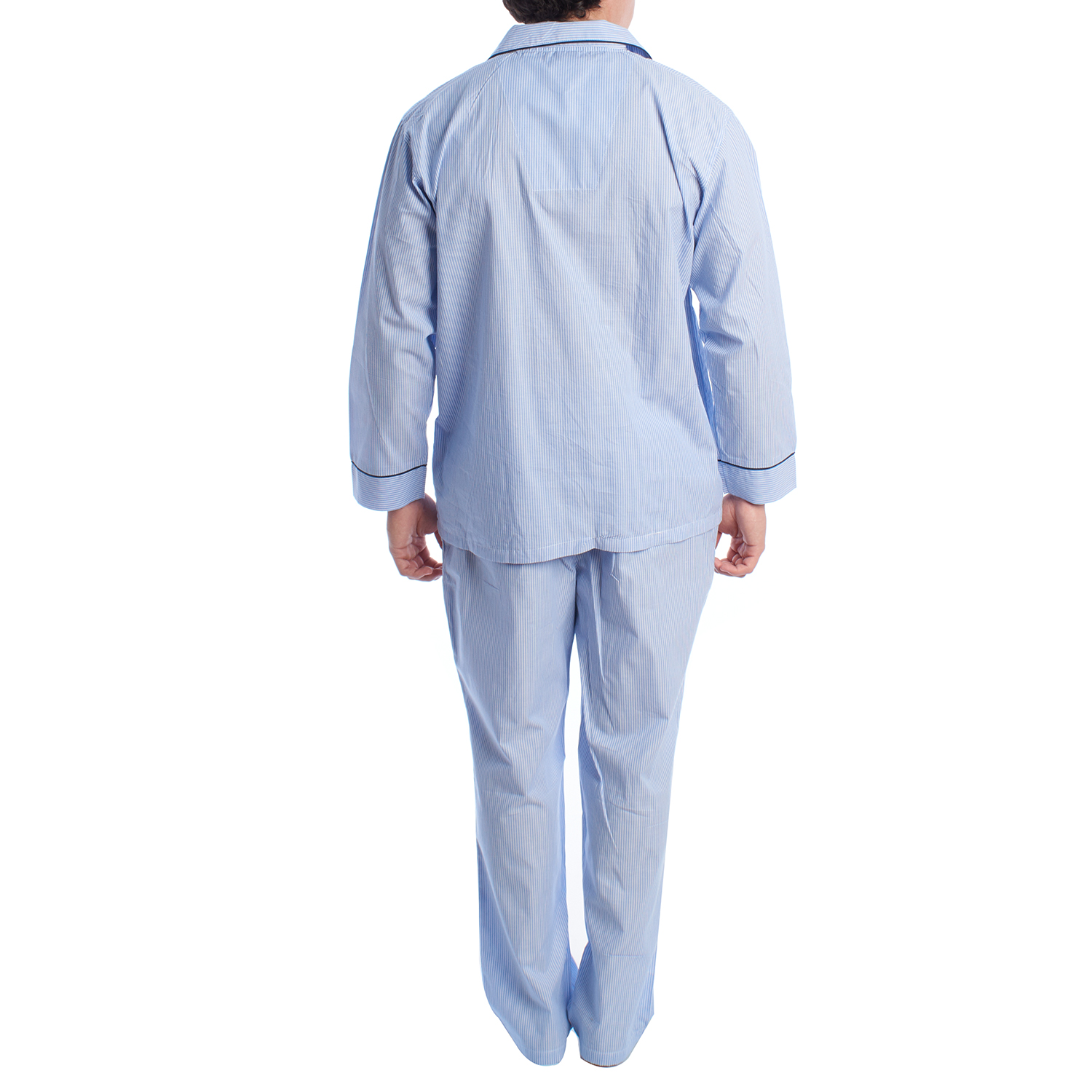 Pijama de Manga Comprida Azul Claro