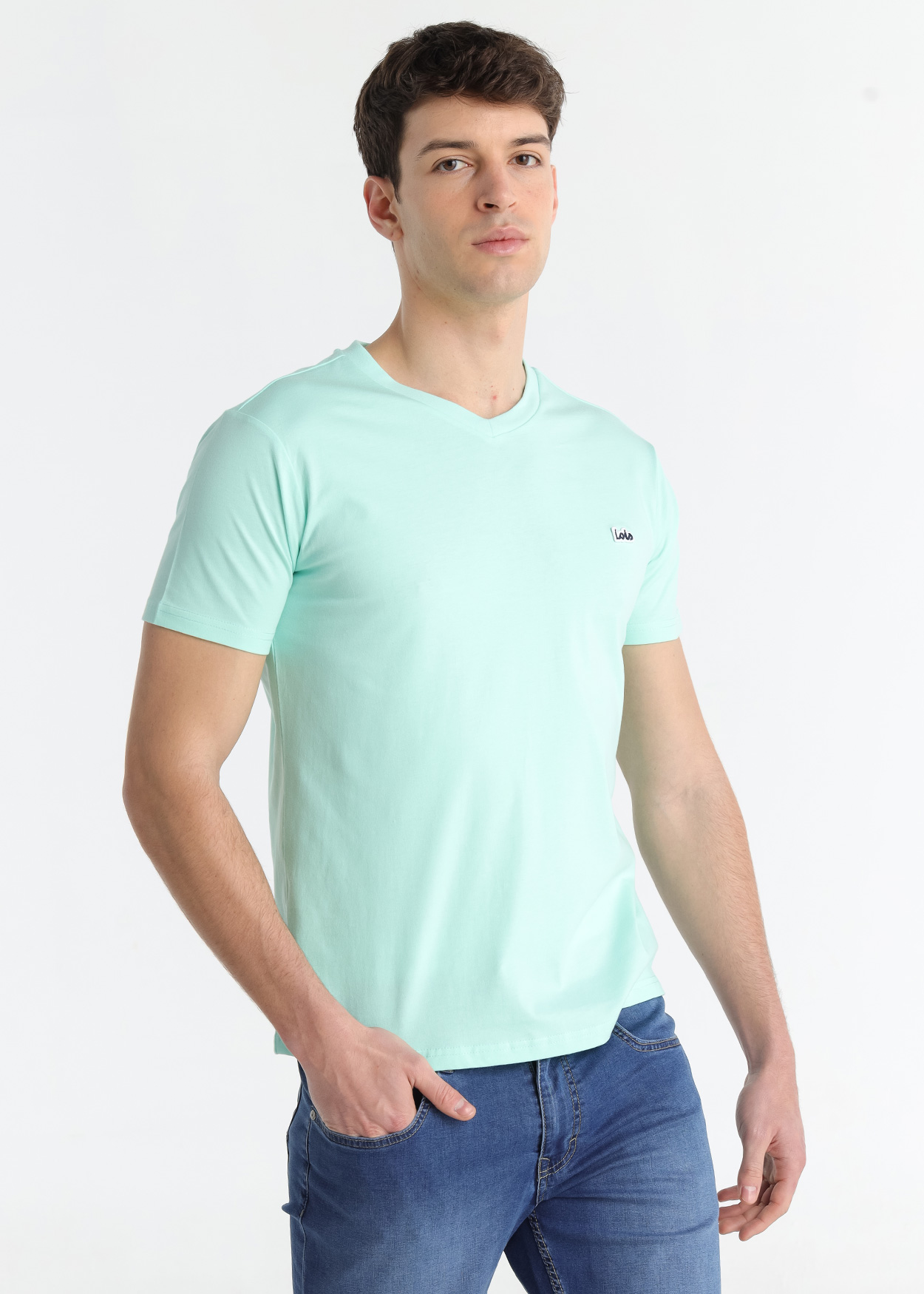 T-Shirt básica Homem Verde