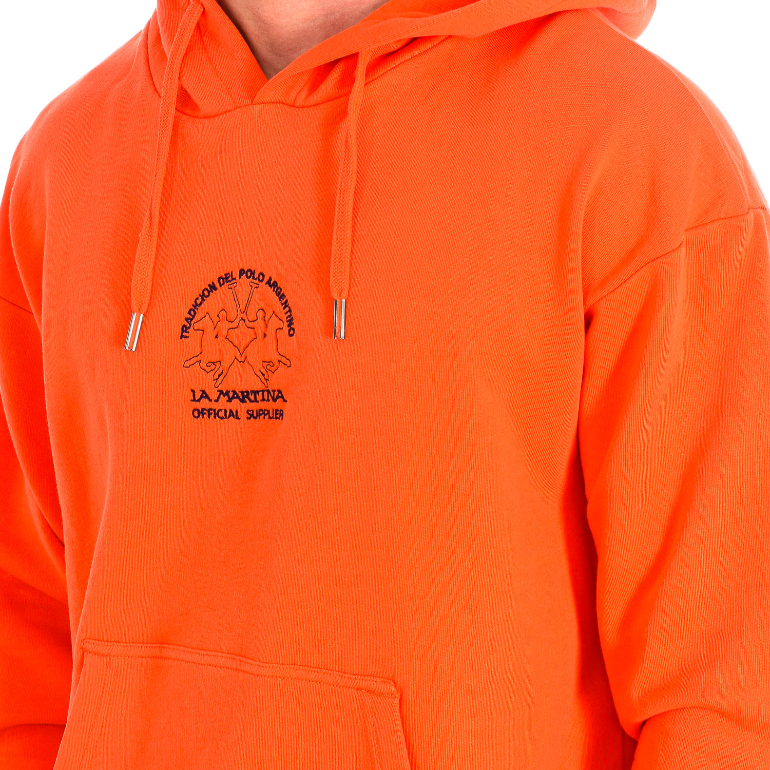 Sweatshirt com Capuz Homem Laranja