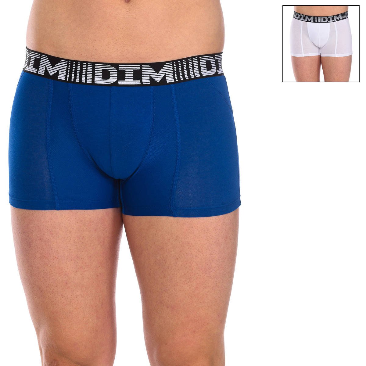 Pack 2 Boxers Homem Cotton 3D Flex Air Branco e Azul