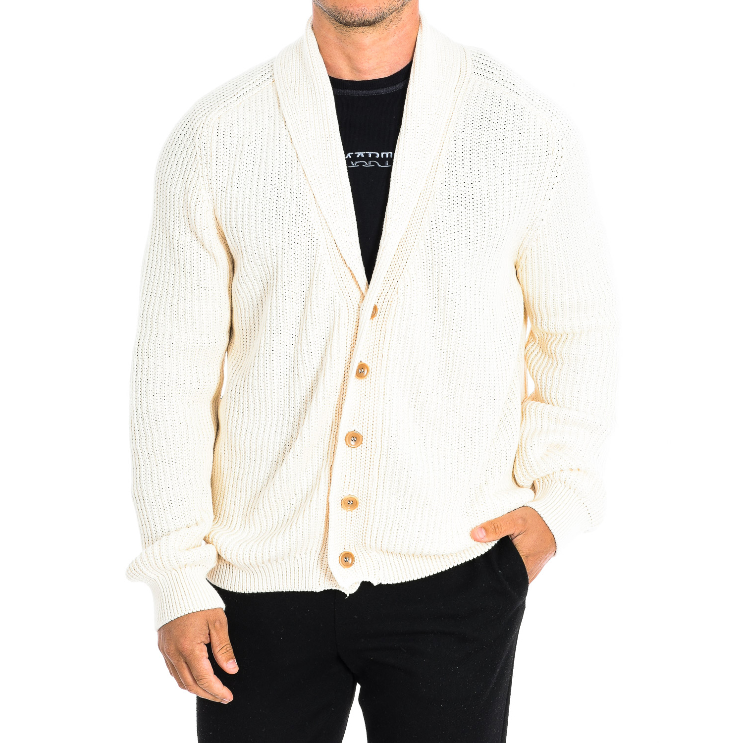 Cardigan Homem Bege