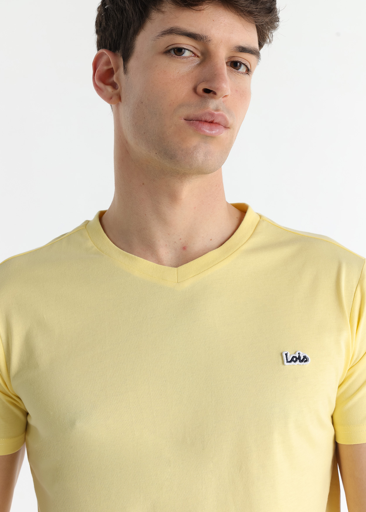 T-Shirt básica Homem Amarelo