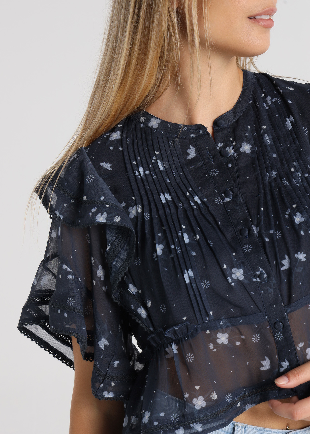 Blusa Floral Senhora Multicolorido