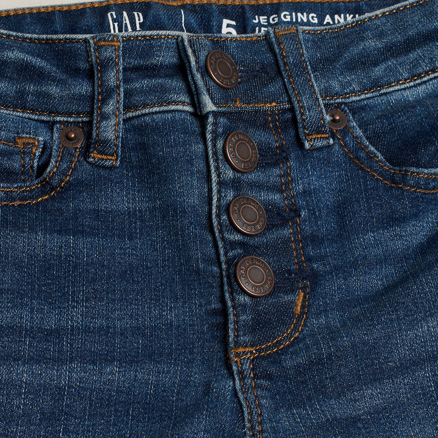 Calças de Ganga Jegging Menina Azul