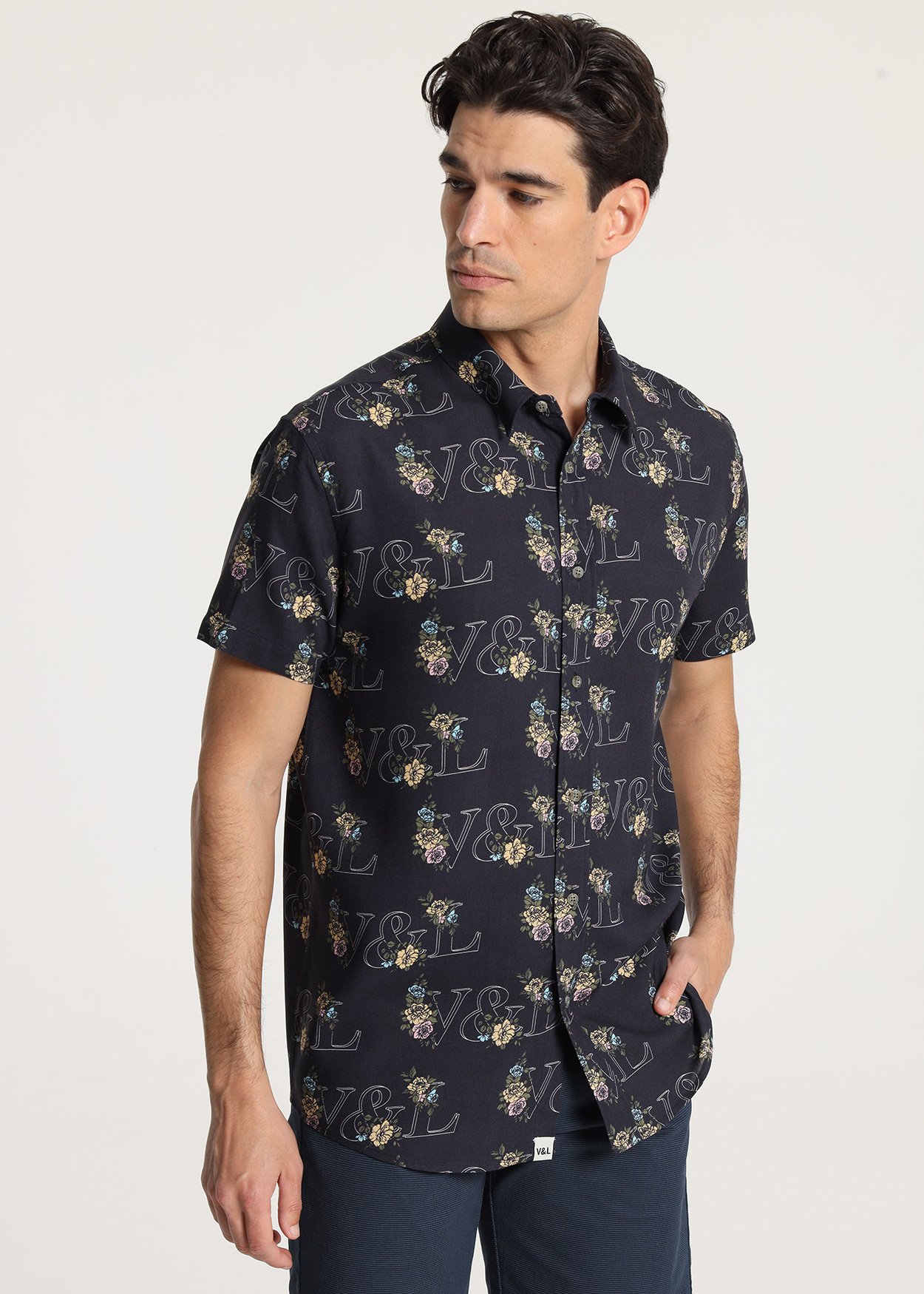 Camisa de manga curta Homem Multicolorido