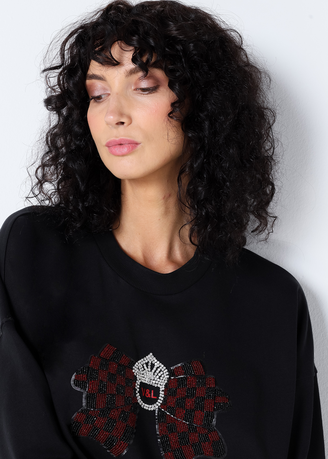 Sweatshirt Senhora Preto