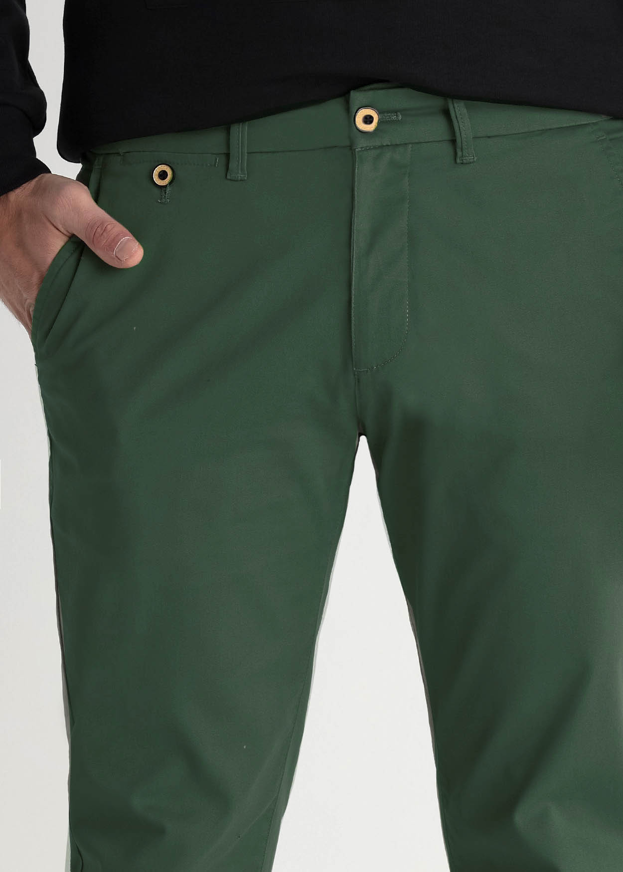Calças Chino Slim Homem Verde