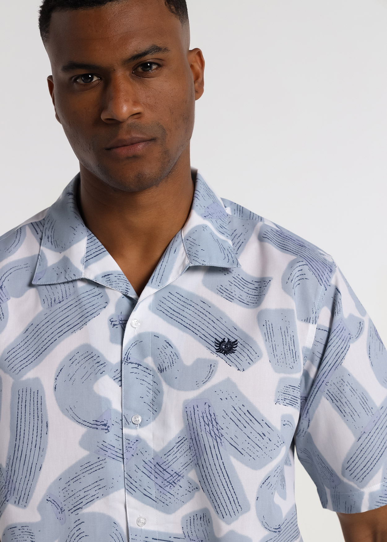 Camisa manga curta Multicor