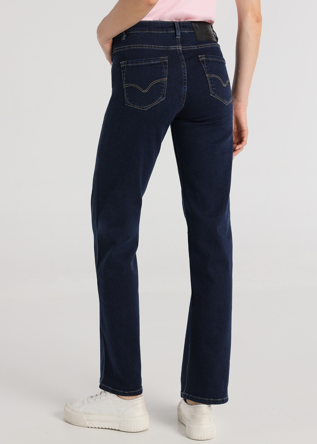 Calças de Ganga Reta Senhora Azul