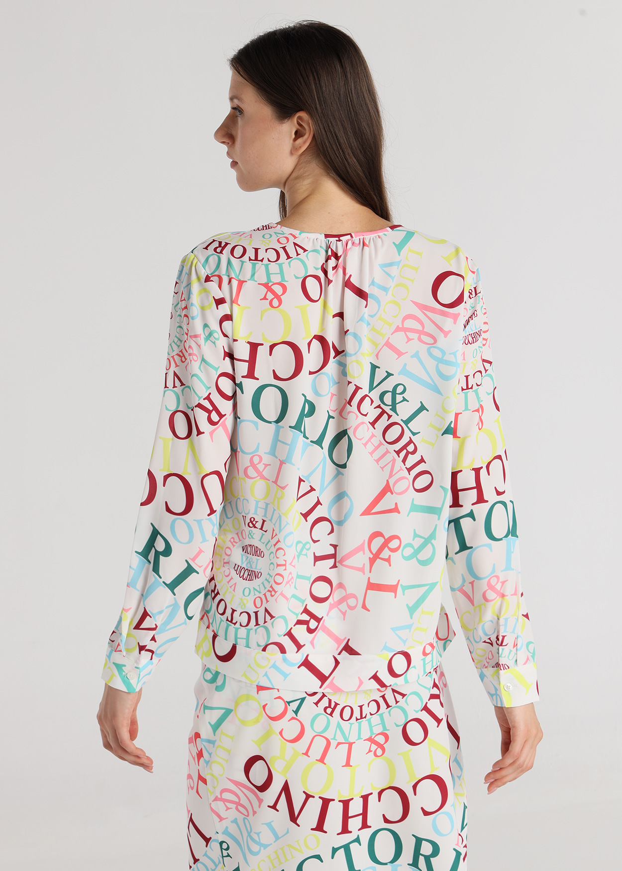 Blusa com laço Senhora Multicolorido