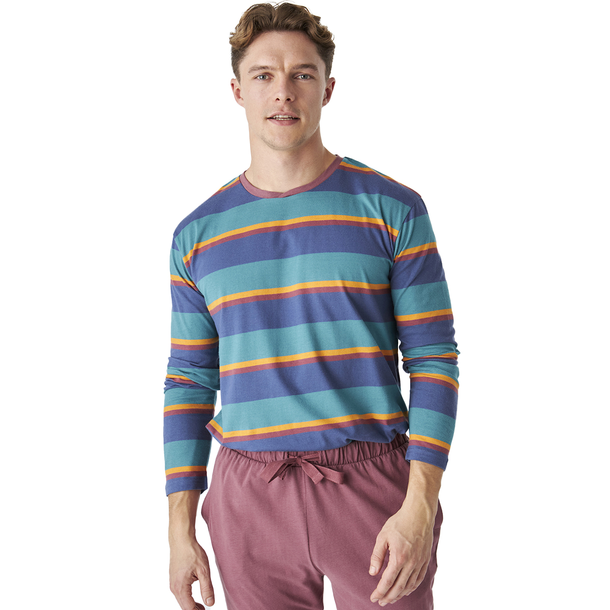 Pijama de Algodão Homem Manga Comprida Multicor